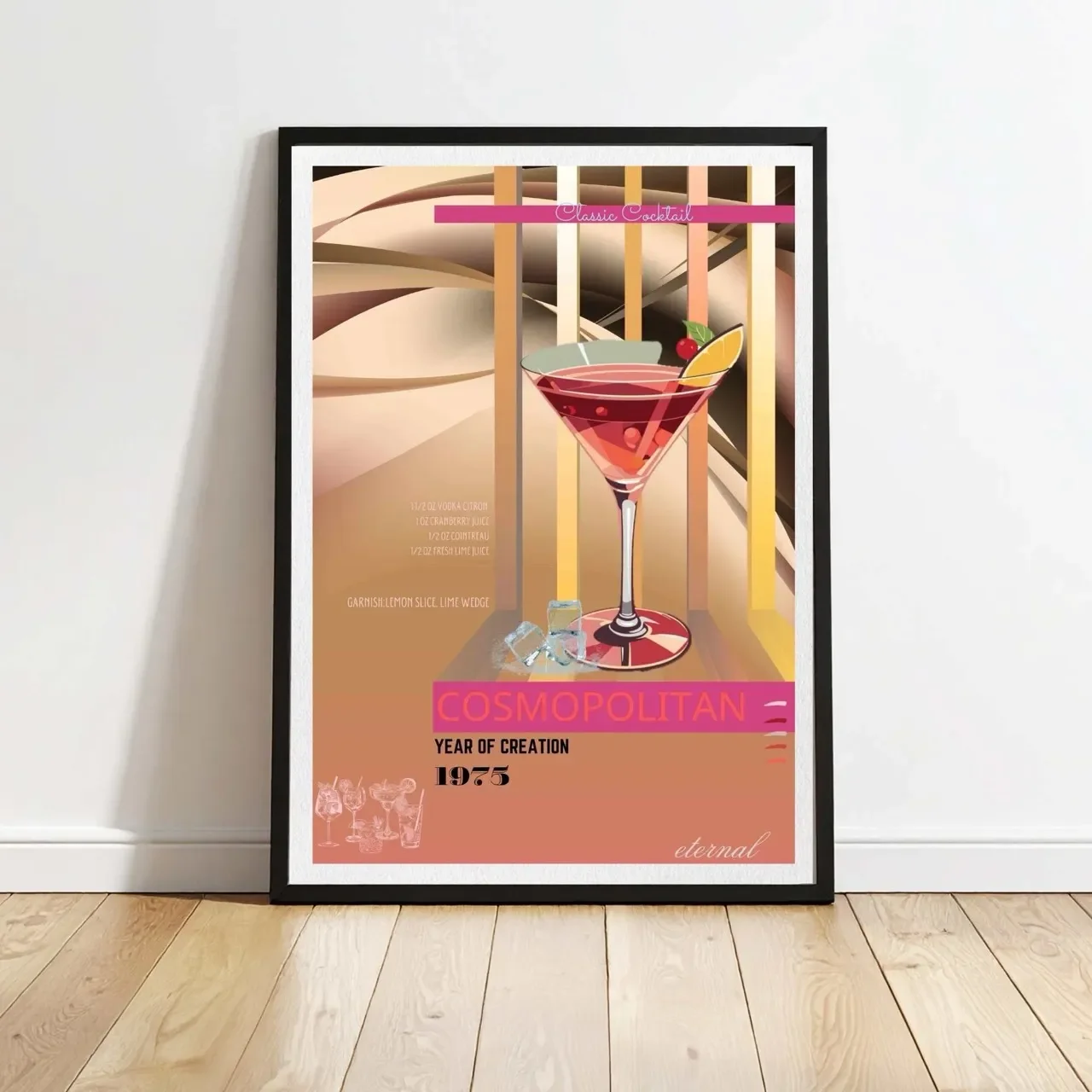 black framed cocktail print I10093 Large cnr_converted.webp
