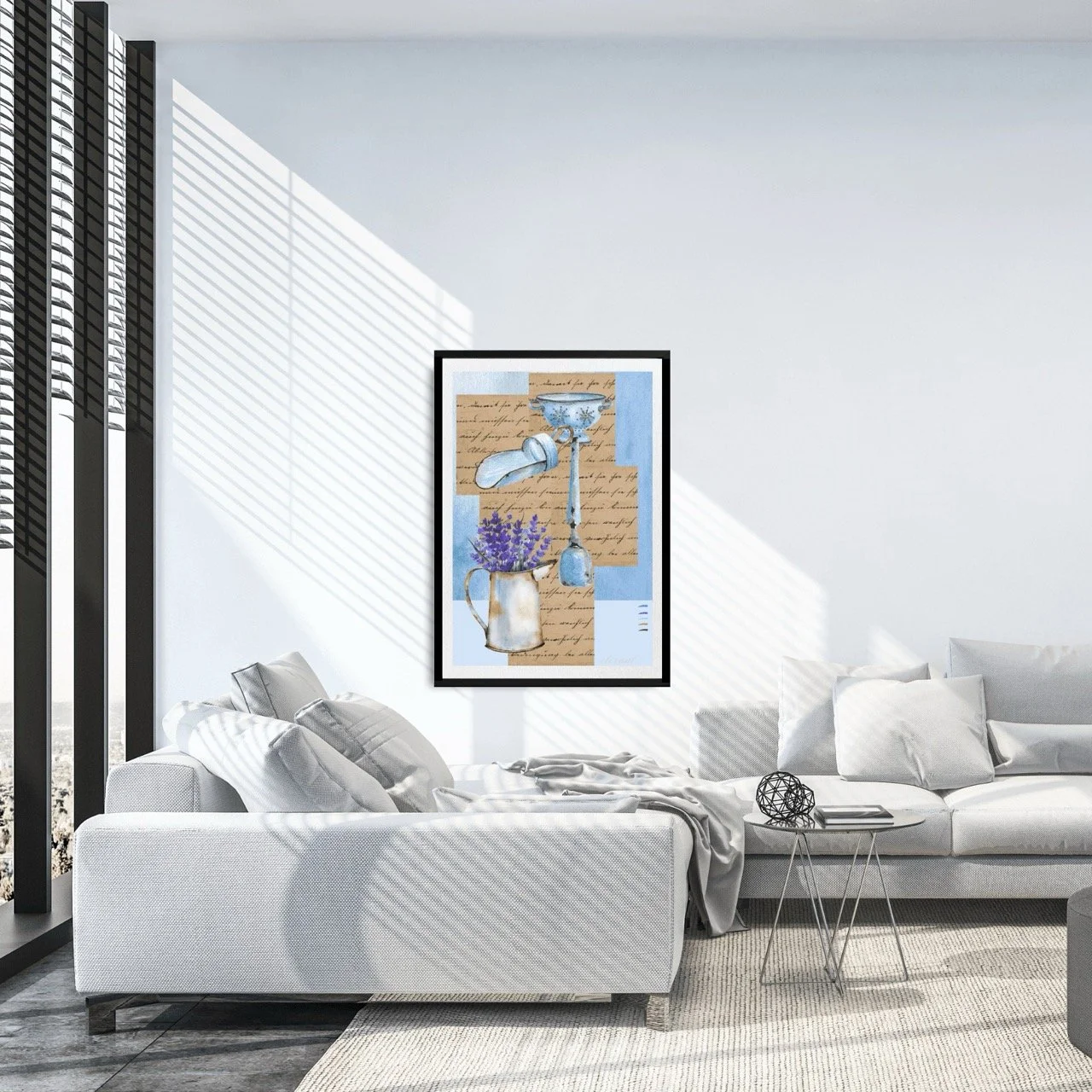 Vintage Charm in Lavender Blue Print - Special Edition Wall Art Eternal Art Prints - Eternal Art & Design