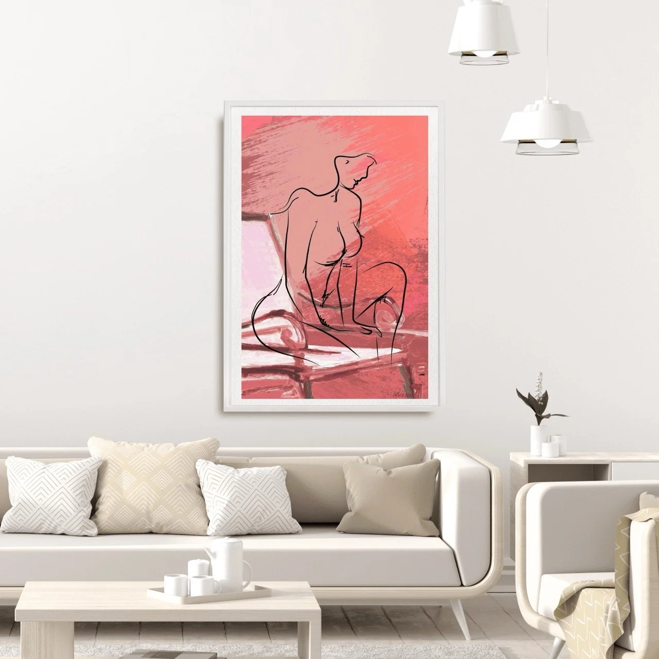 Female Figure in Red Wall Art Print, Sydney Artist - Eternal Art Prints - Eternal Art & Design