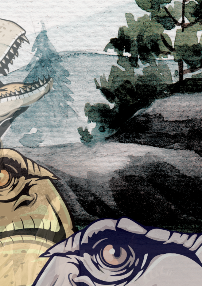 T-Rex Dinosaur Prehistoric Wall Art Print, Eternal Art & Design - Eternal Art & Design