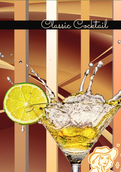 Retro Cocktail Lounge with Citrus Splash Cocktail Culture Wall Art Print, Eternal Art & Design - Eternal Art & Design