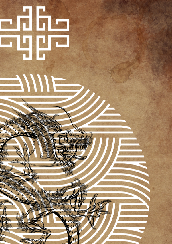 Oriental Dragon Wall Art Print, Eternal Art & Design - Eternal Art & Design