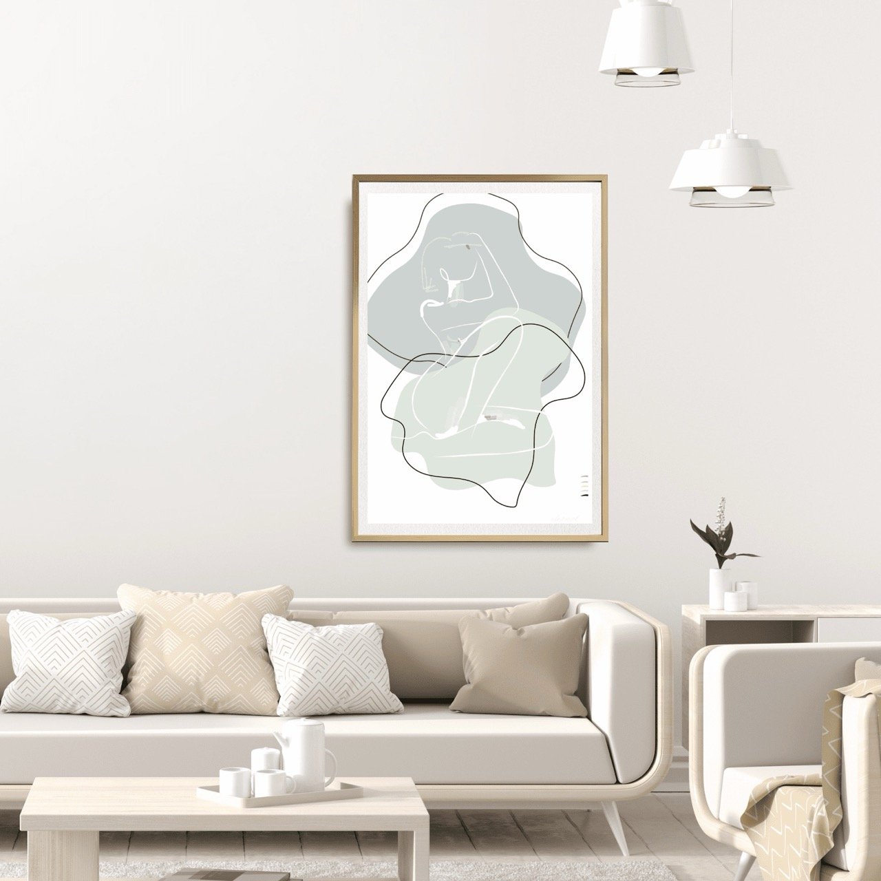 Female Nude Line Drawing Minimalist Wall Art Print, Sydney Artist - Eternal Art Prints - Eternal Art & Design