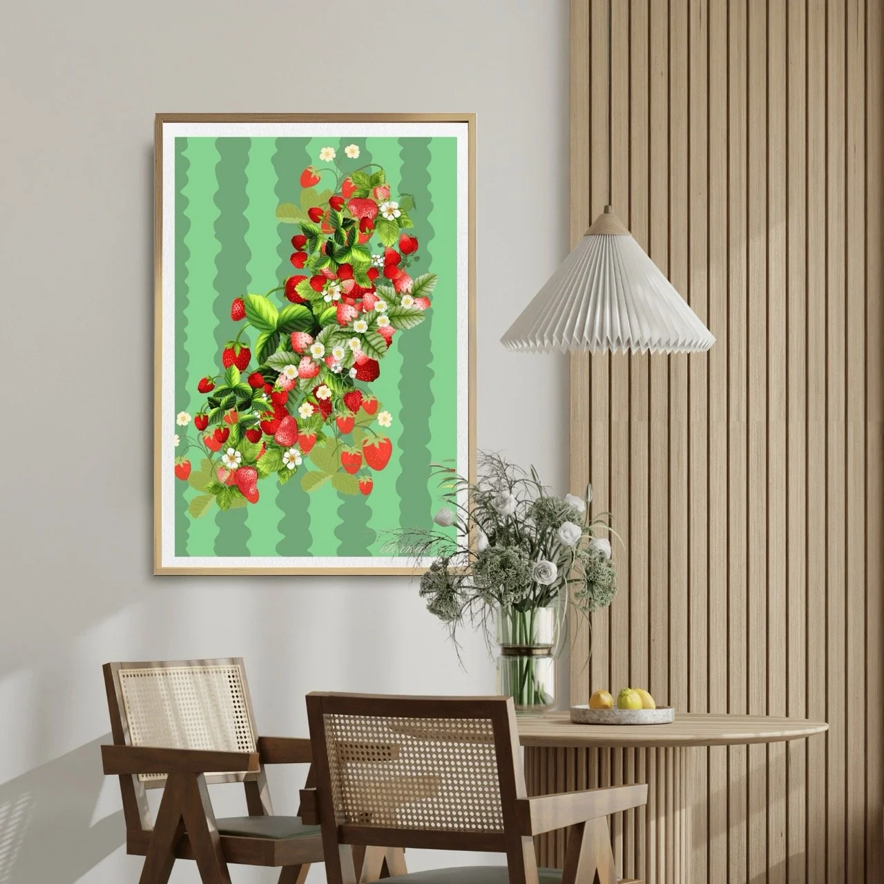 Strawberry Delight Botanical Print - Special Edition Wall Art Eternal Art Prints - Eternal Art & Design