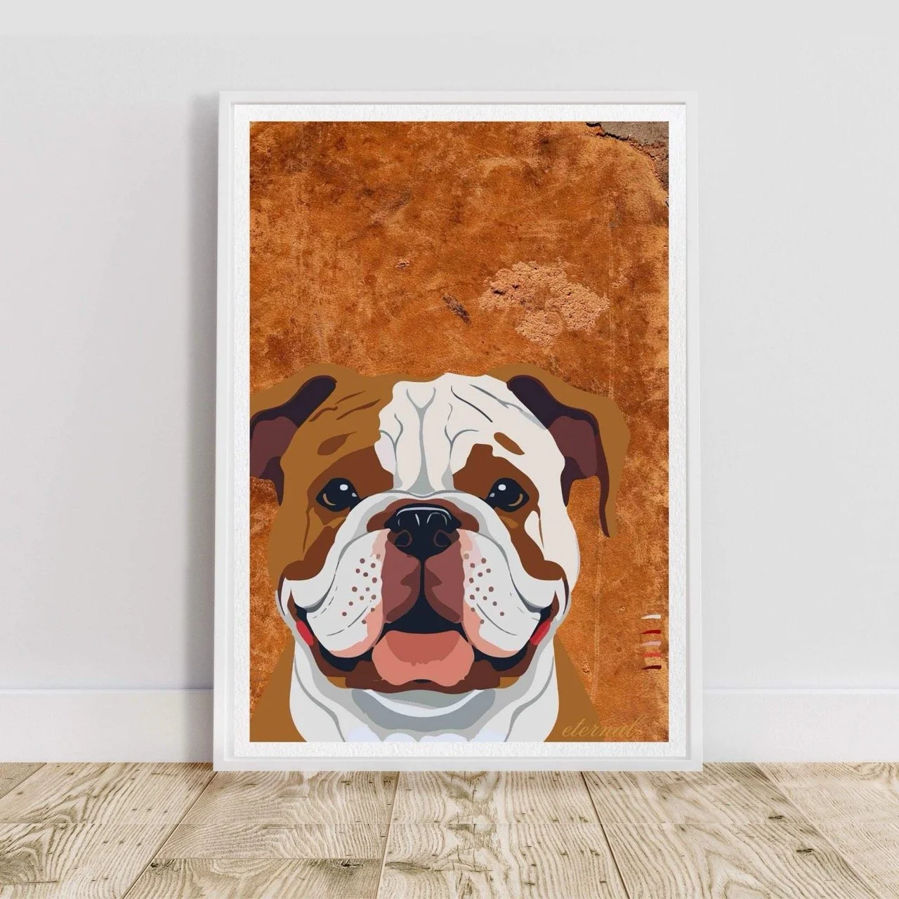 Bulldog Face Wall Art Print - Sydney Artist, Eternal Art Prints - Eternal Art & Design