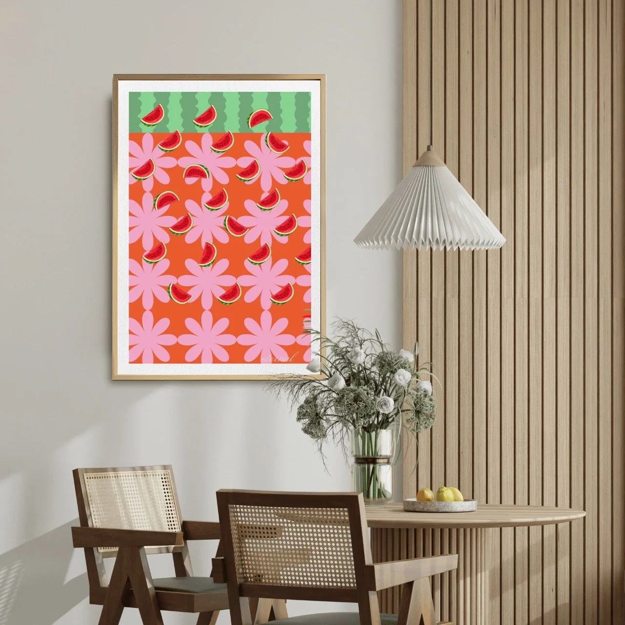 Watermelon Retro Kitchen Wall Art Print, Eternal Art Prints - Eternal Art & Design