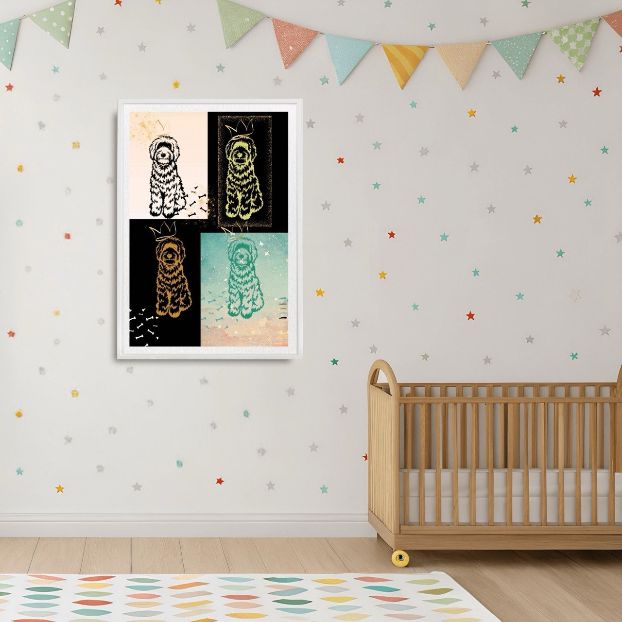 Golden Doodle Dog Wall Art Print - Sydney Artist, Eternal Art Prints - Eternal Art & Design