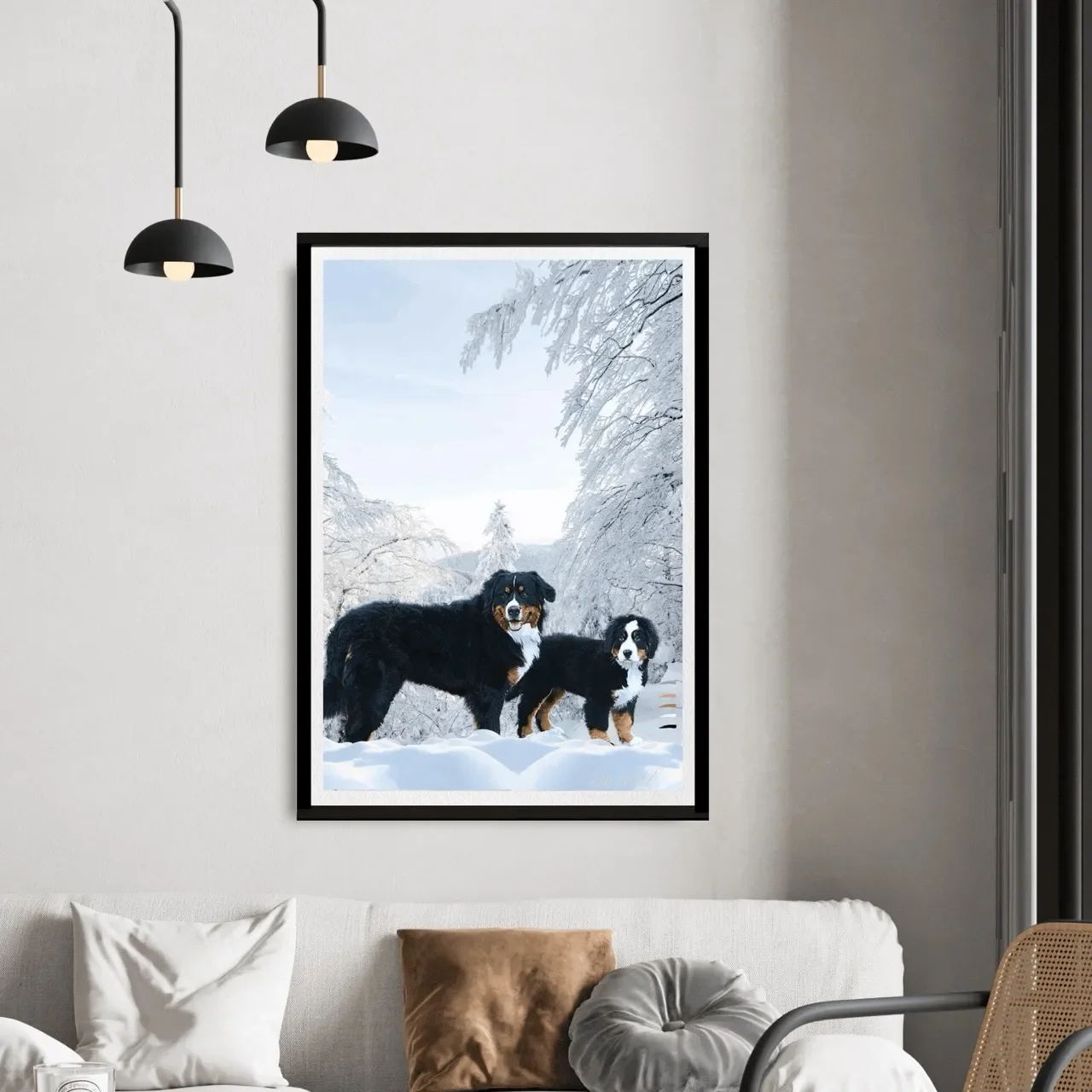 black framed bernese dog print3. A10017 Large_converted.webp