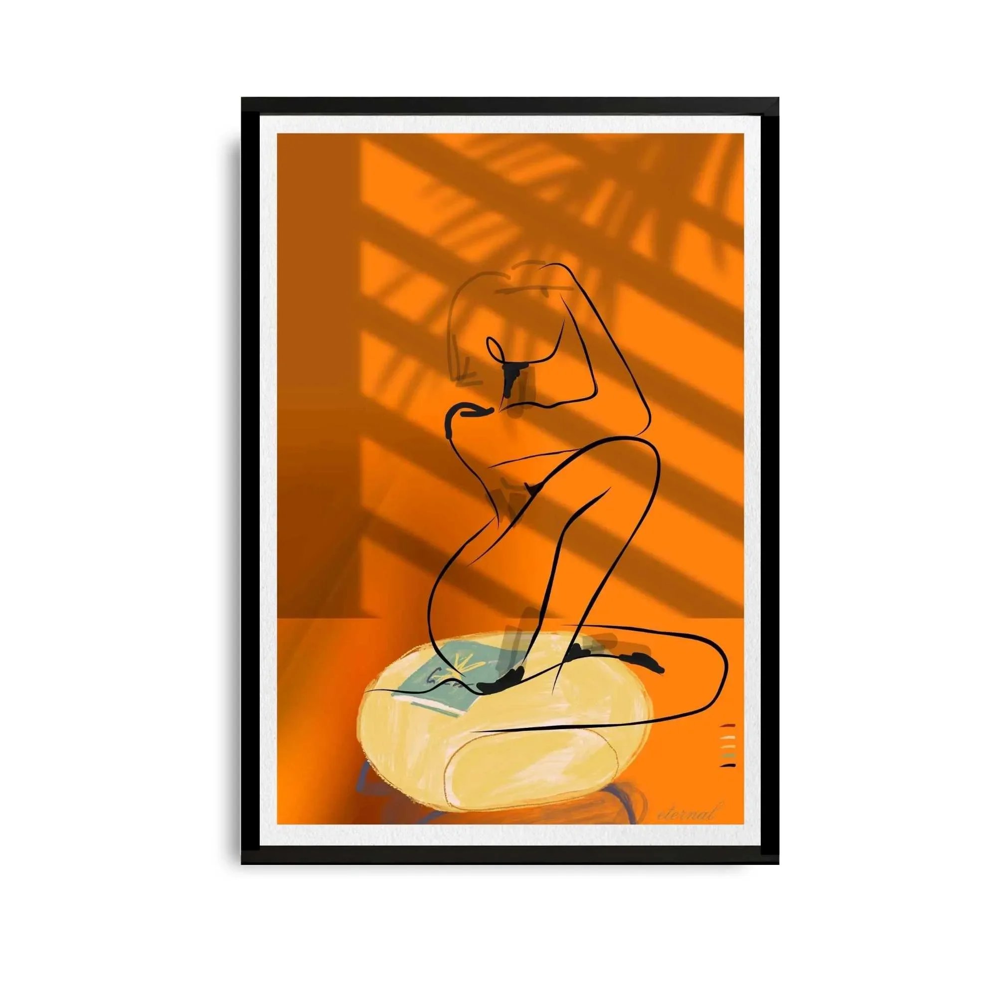 black framed figure print. N10032 wht bg_converted.webp