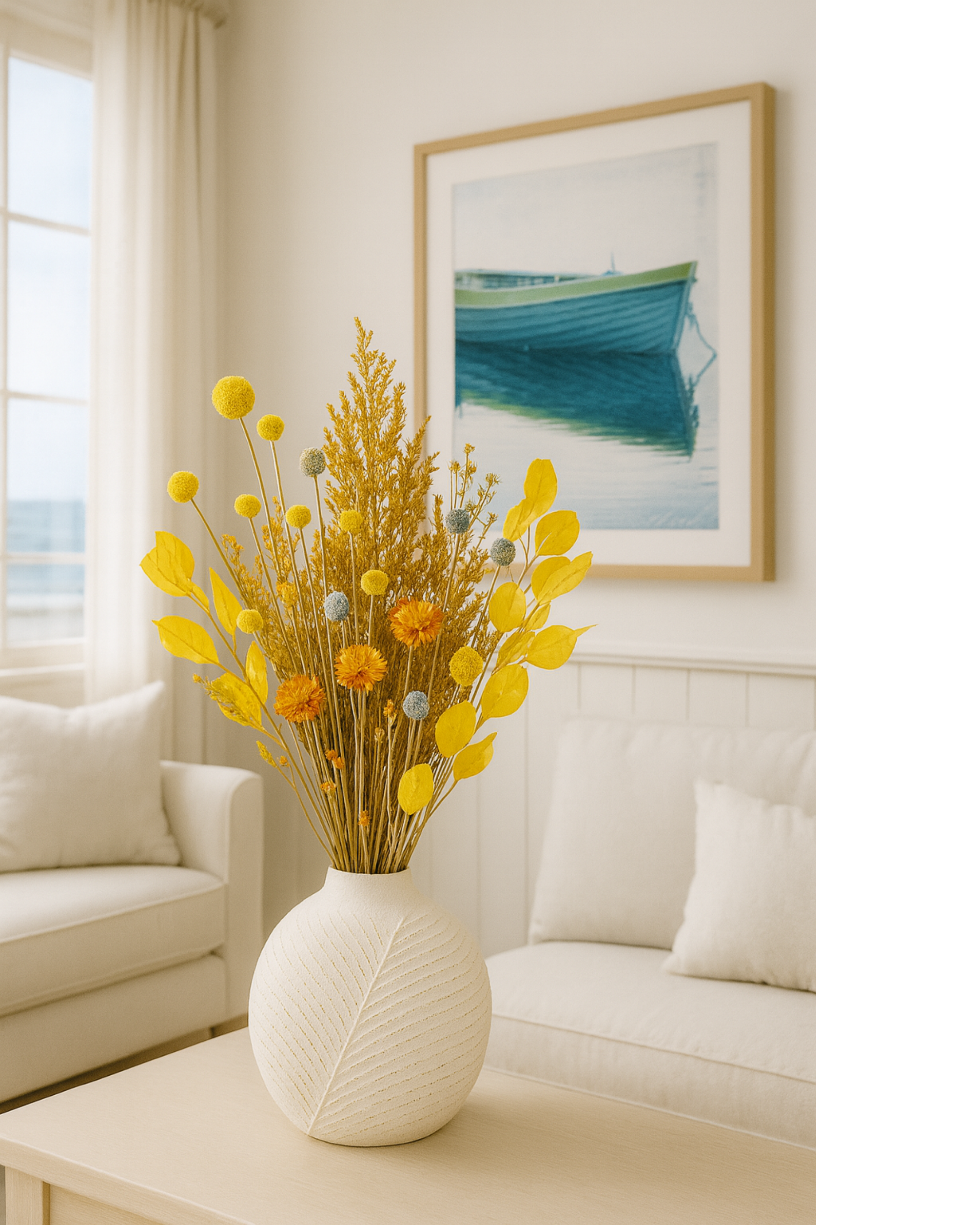 Sun-Kissed Maple Bouquet Wrapped - Eternal Stems. Handcrafted dried & preserved arrangement - Eternal Art & Design