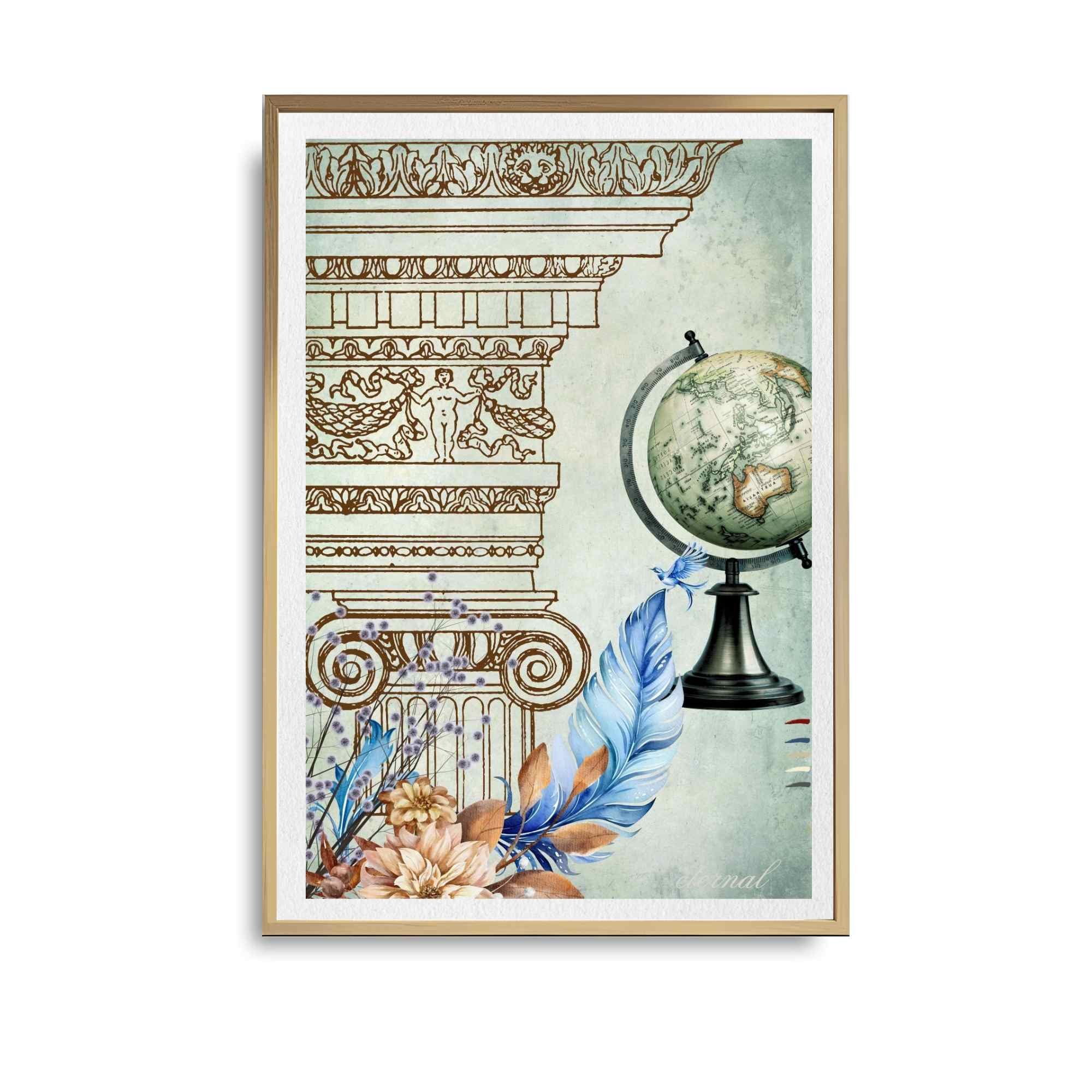 Vintage Architecture & Botanical Old World Print - Special Edition Wall Art Eternal Art Prints - Eternal Art & Design