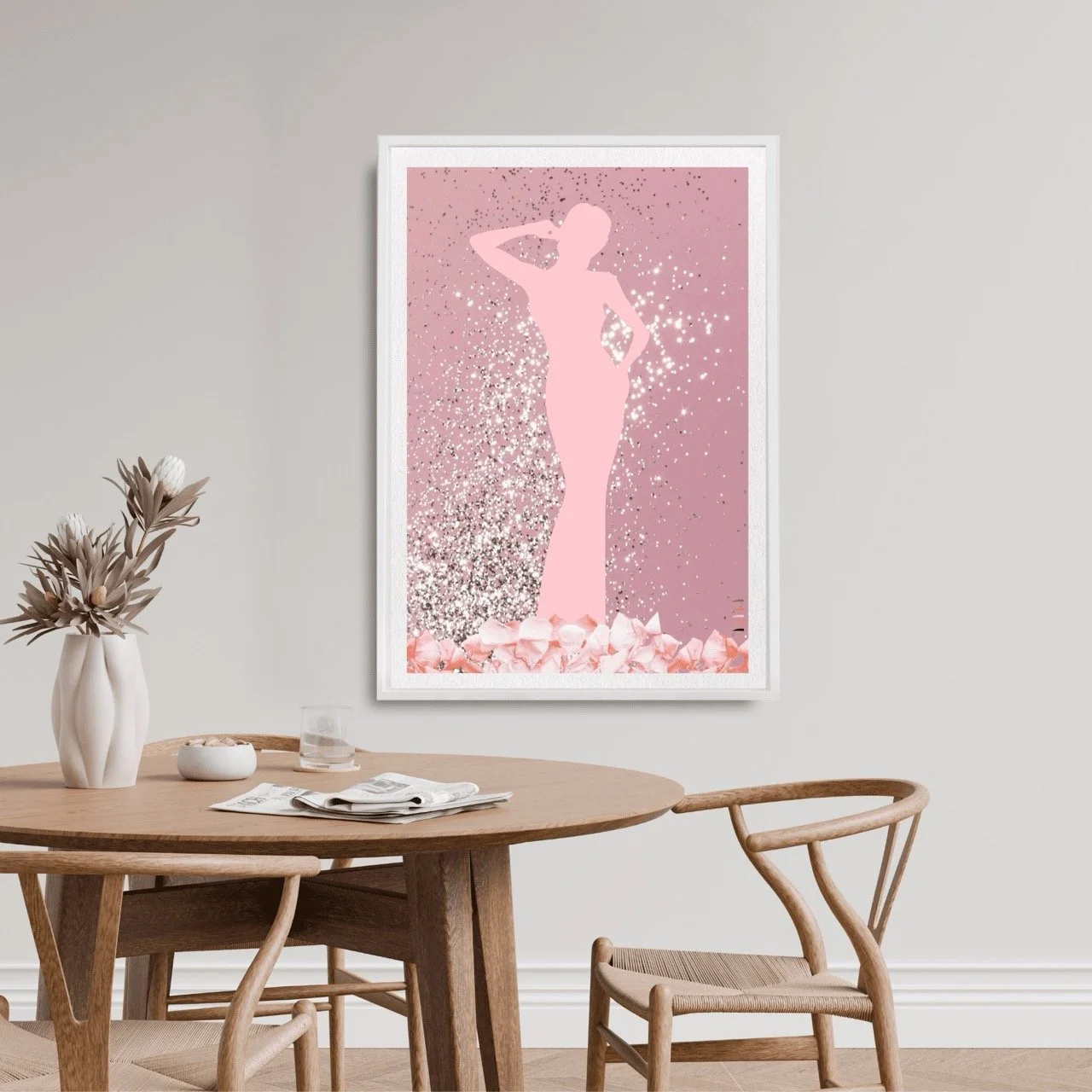 Pink Female Glitterati Stage Icon Art Print - Sydney Artist, Eternal Art Prints - Eternal Art & Design