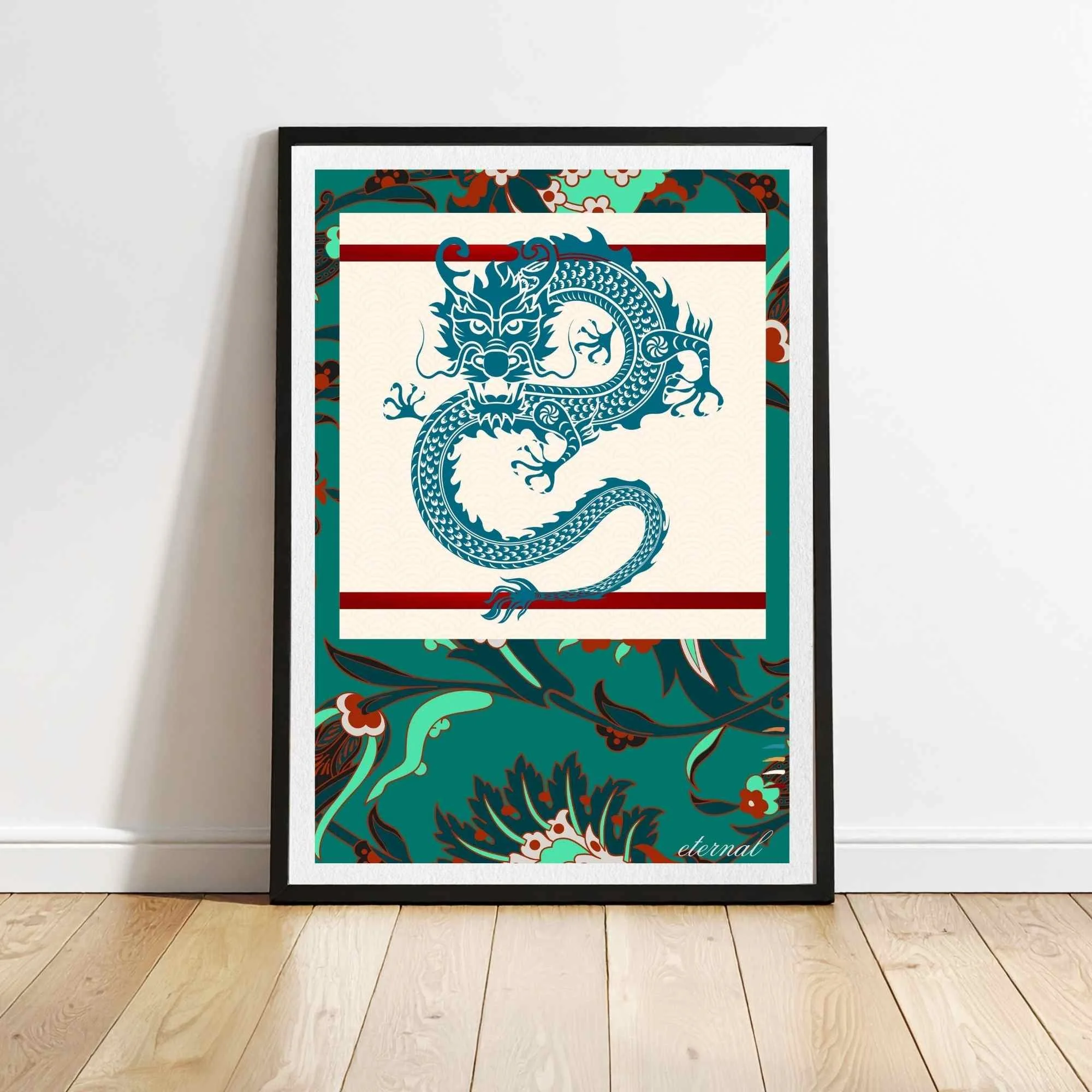 Oriental Dragon with Eastern Flair Wall Art Print, Eternal Art Prints - Eternal Art & Design