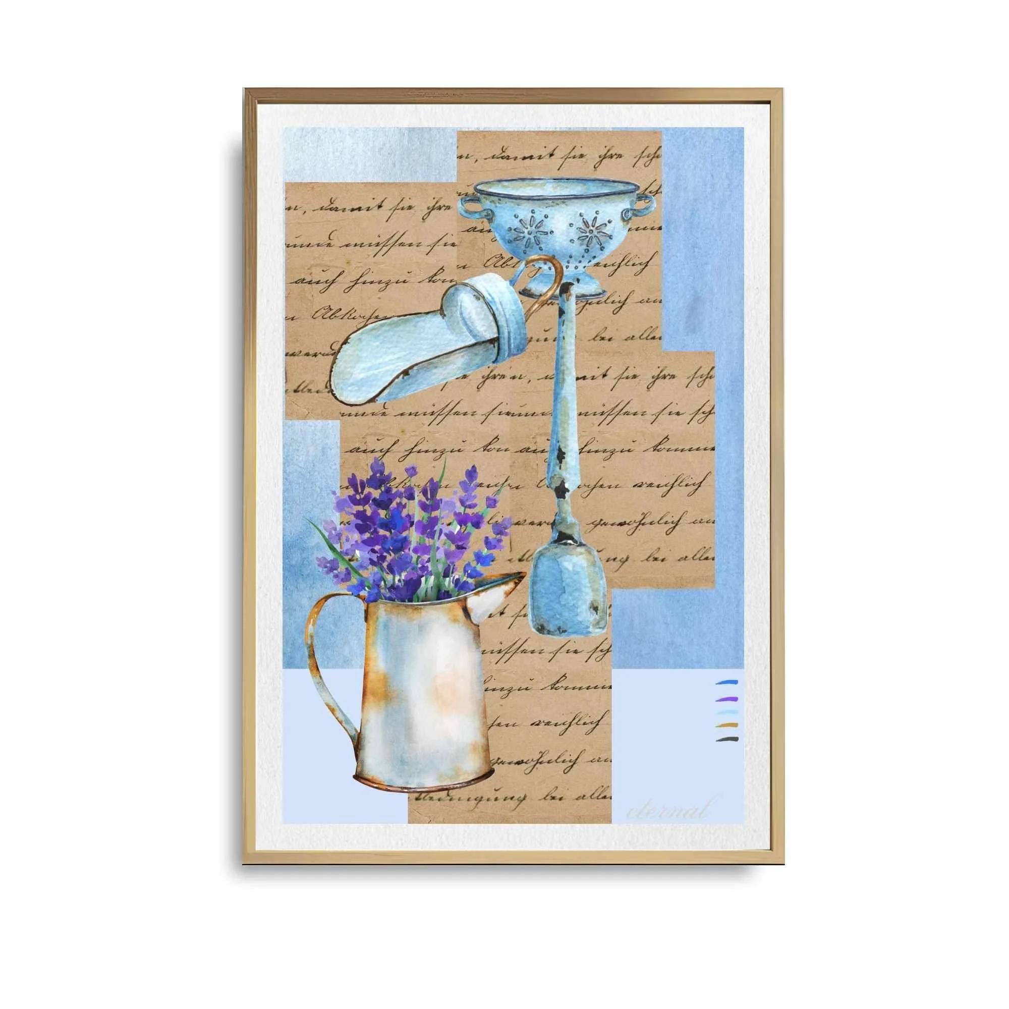 Vintage Charm in Lavender Blue Print - Special Edition Wall Art Eternal Art Prints - Eternal Art & Design