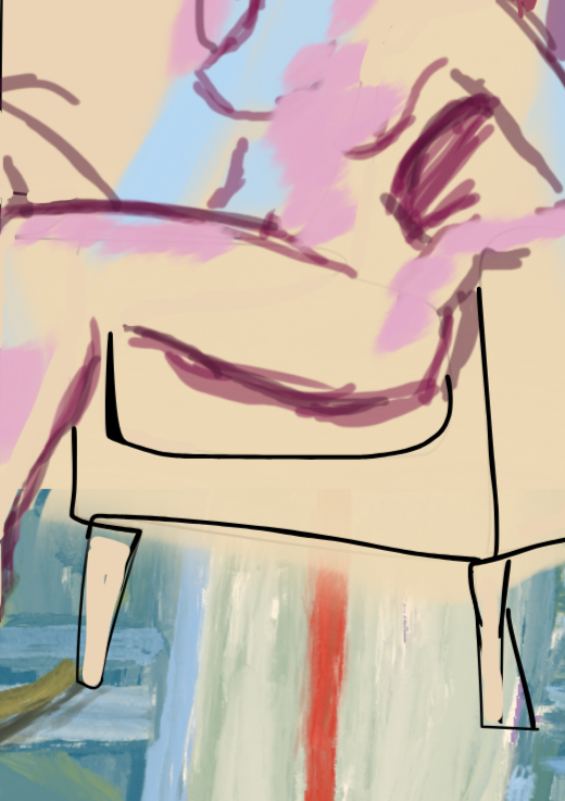 Seated Nude with Pattern Art Print, Sydney Artist - Eternal Art & Design - Eternal Art & Design