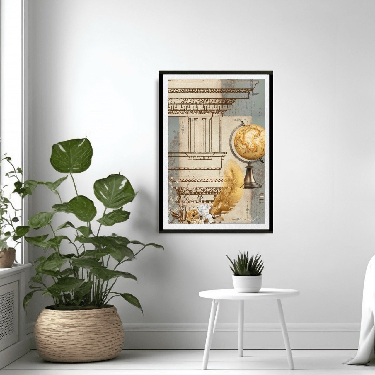 Vintage Architecture & Botanical Gold Print - Special Edition Wall Art Eternal Art Prints - Eternal Art & Design