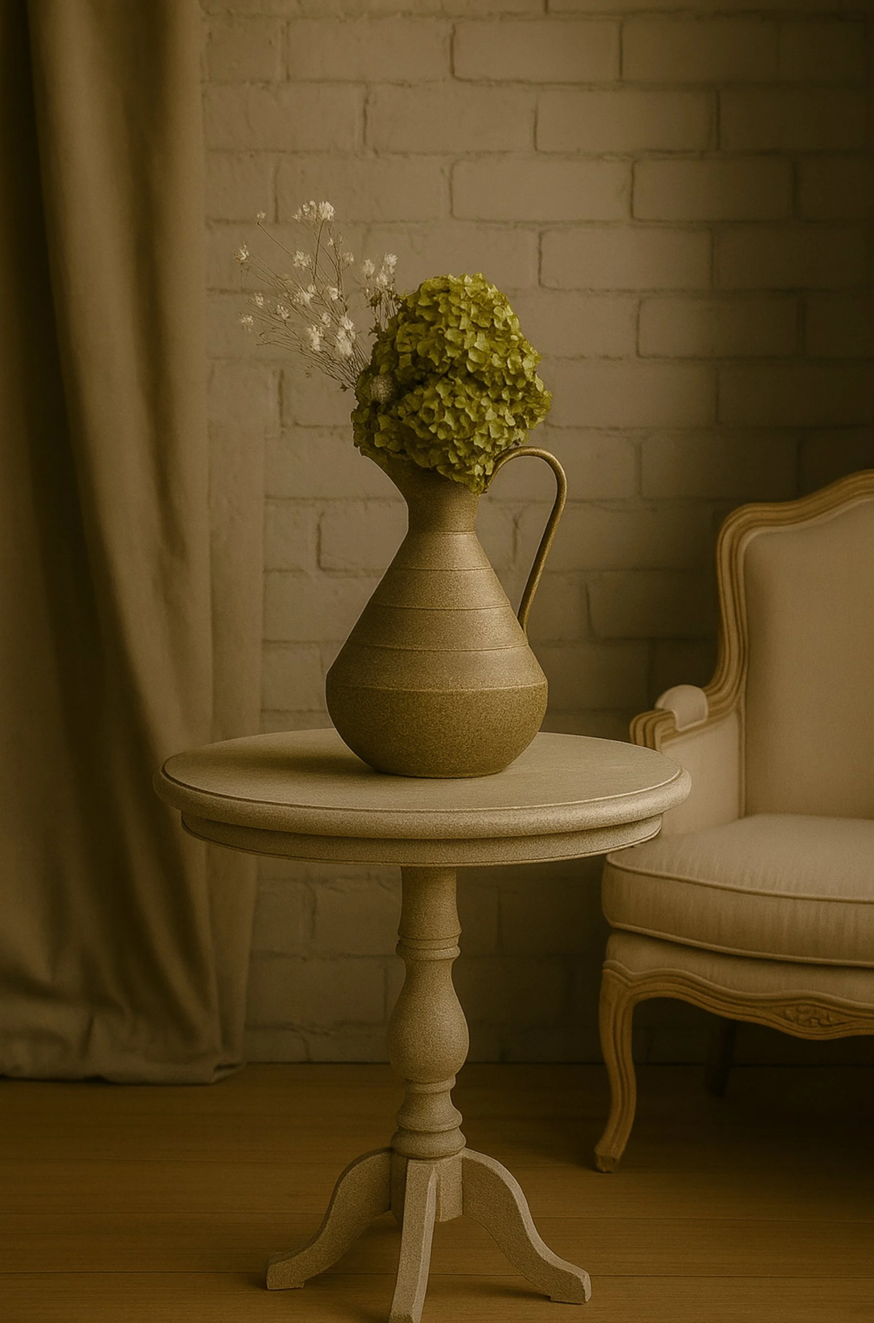 Vintage Elegance with Hydrangeas - Eternal Stems. Handcrafted dried & preserved arrangement