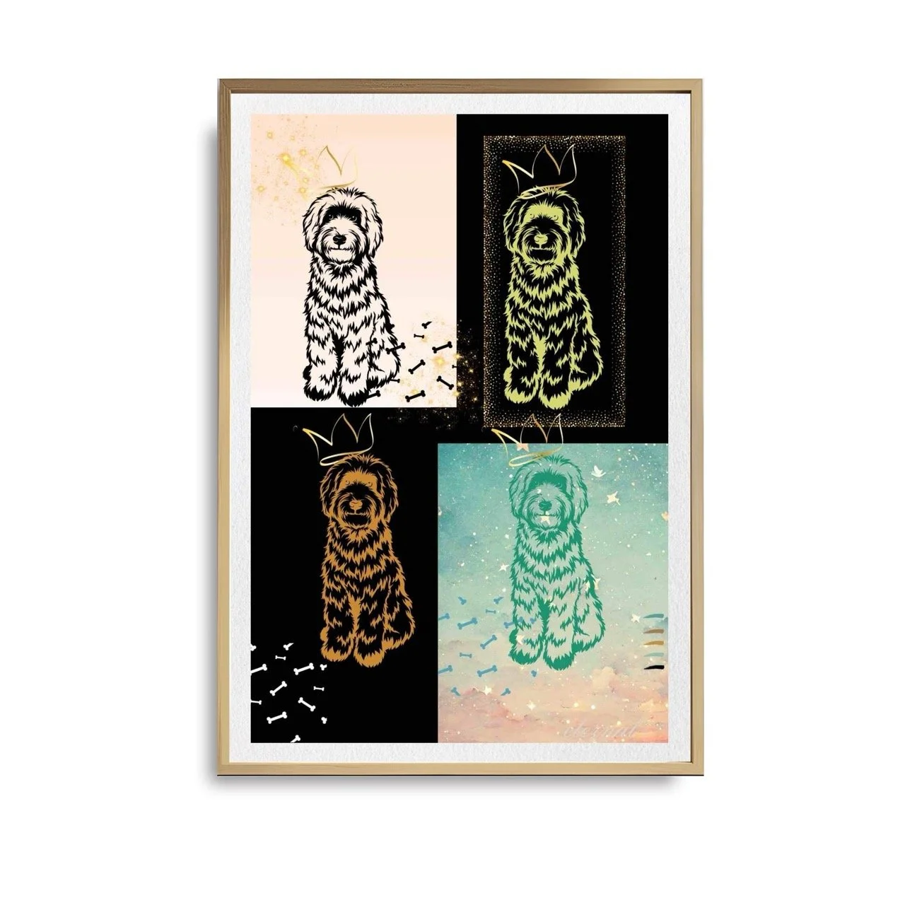 Golden Doodle Dog Wall Art Print - Sydney Artist, Eternal Art Prints - Eternal Art & Design