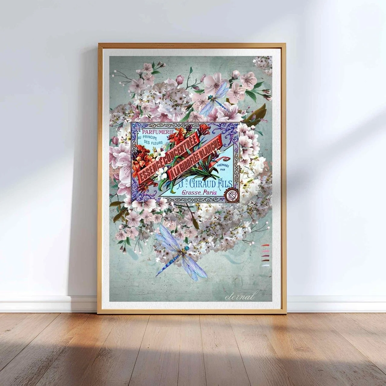 Floral Vintage Botanical Perfume Label Print - Special Edition Wall Art Eternal Art Prints - Eternal Art & Design