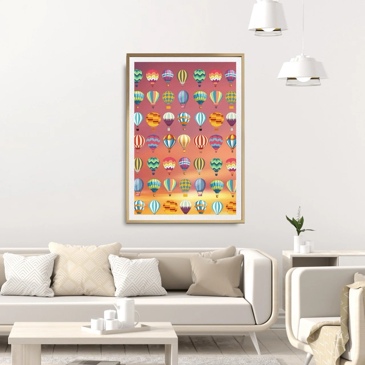 Sunset Balloon Adventure Art Print - Sydney Artist, Eternal Art Prints - Eternal Art & Design