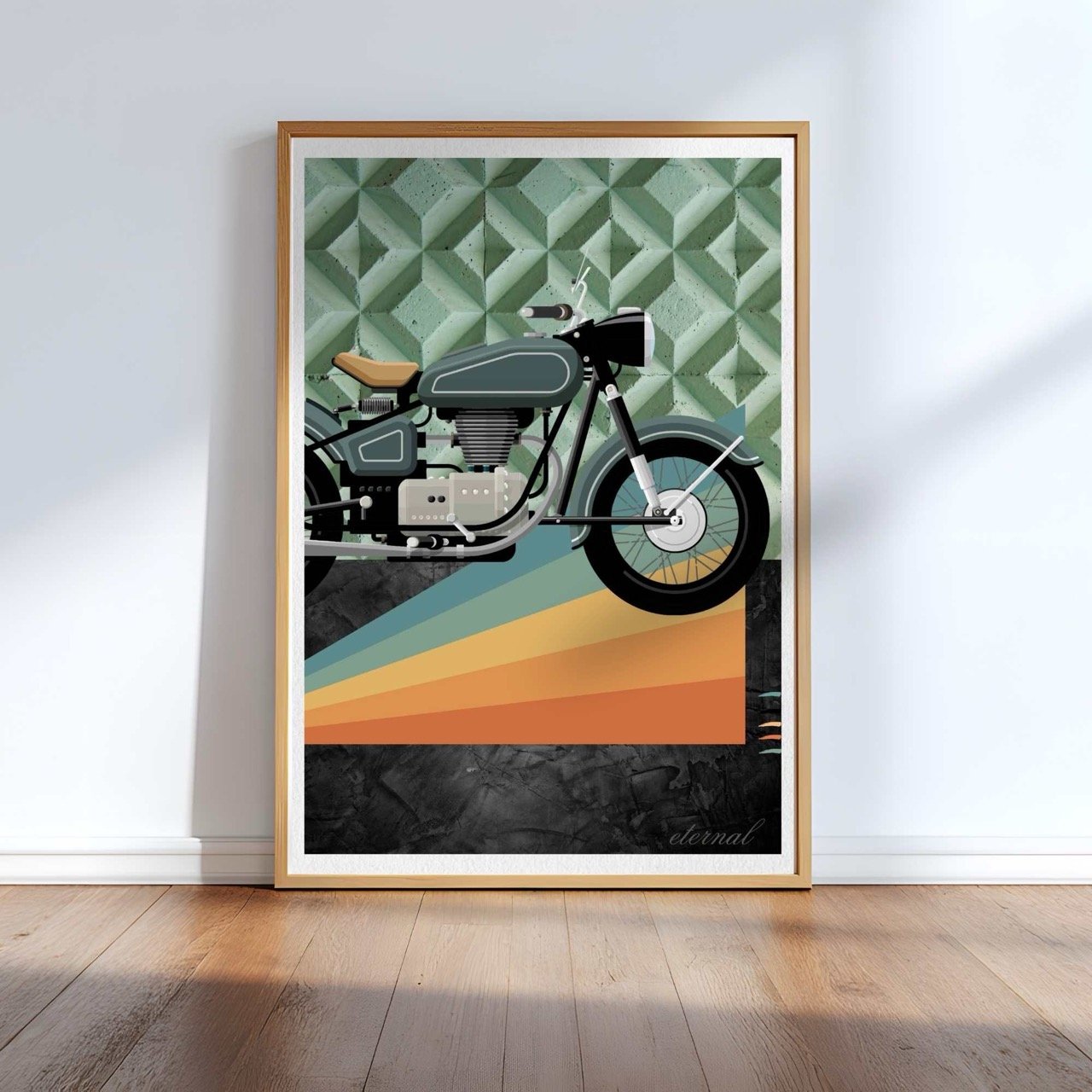 Retro Ride: Vintage Motorbike Print - Sydney Artist, Eternal Art Prints