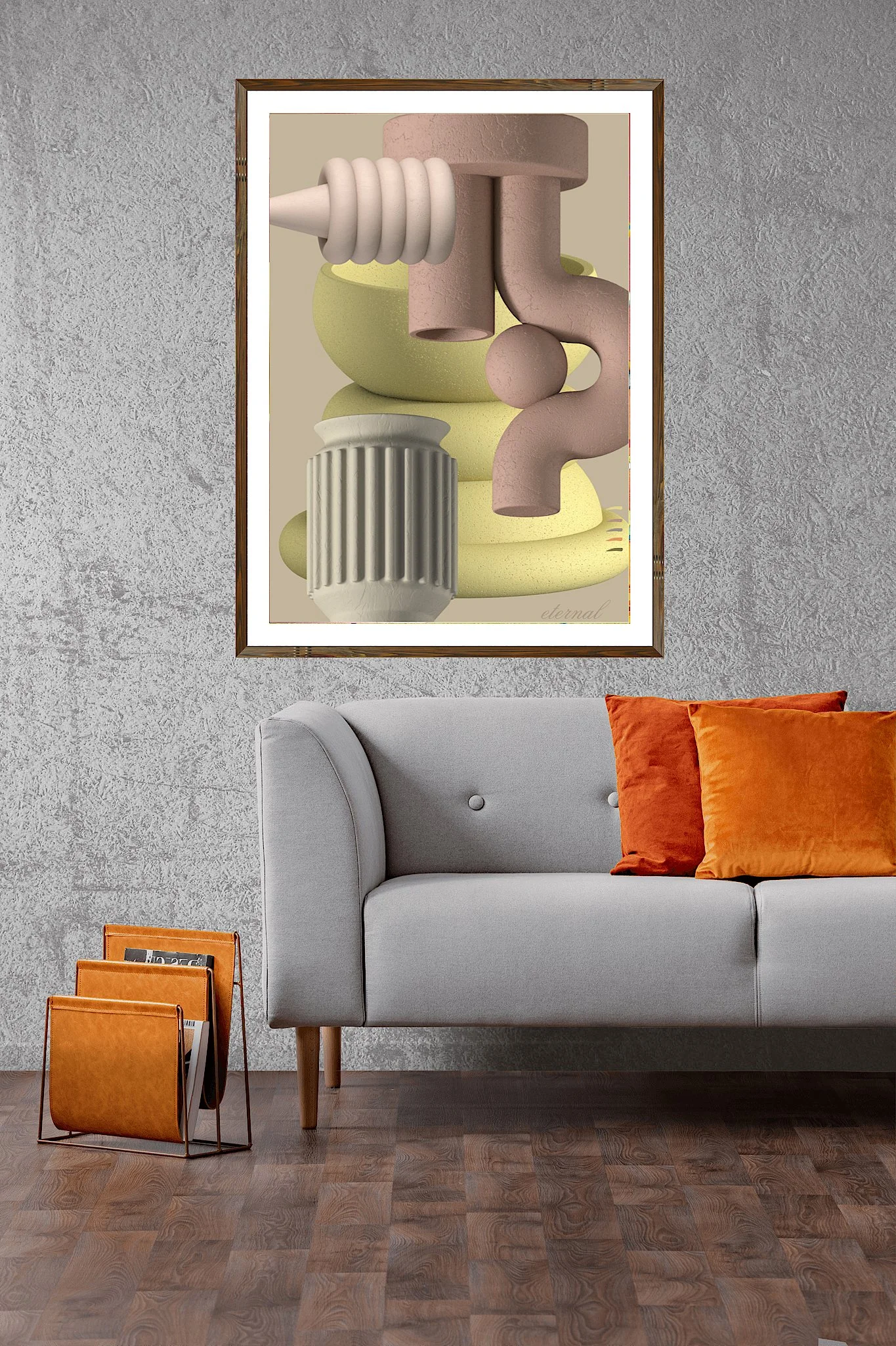 Modern Abstract Forms 1 Art Print- Sydney Artist, Eternal Art & Design - Eternal Art & Design