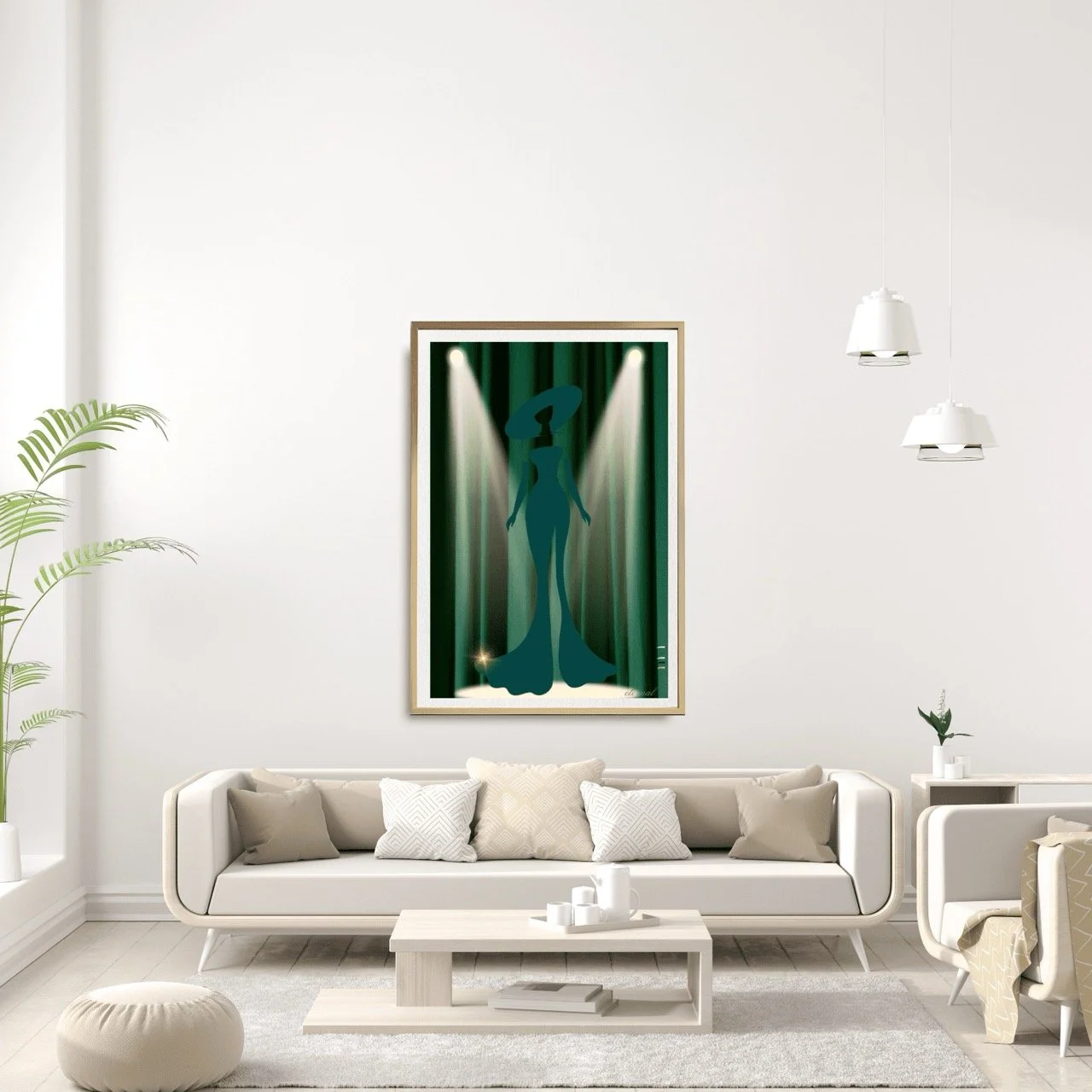 Rainbow Stage Icon in Gree Art Print - Sydney Artist, Eternal Art Prints - Eternal Art & Design
