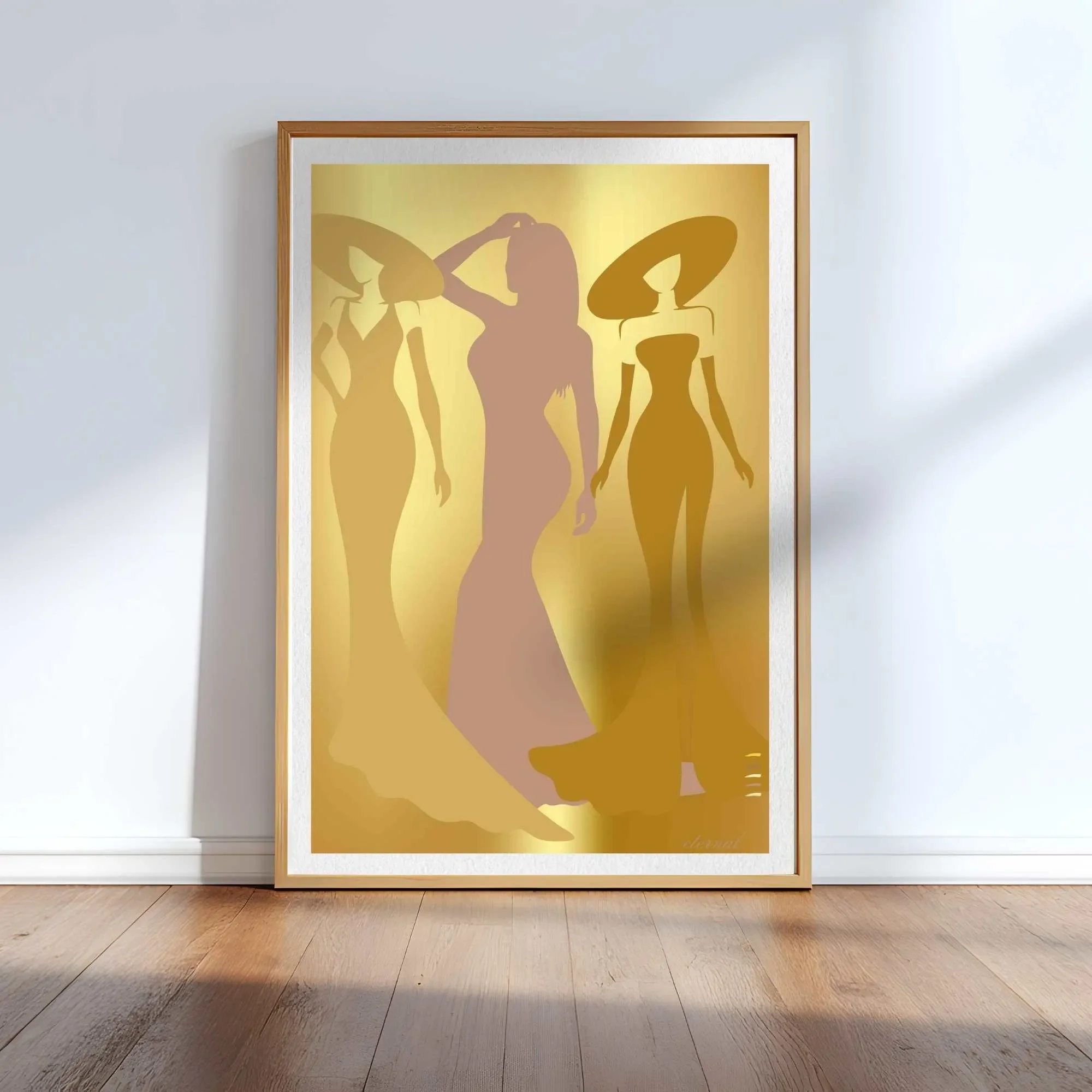 Female Stage Icons in Gold Art Print - Sydney Artist, Eternal Art Prints