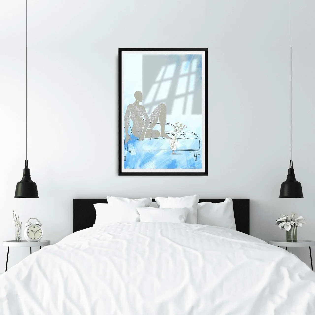 Tranquil Muse: Seated Female Nude Art Print, Sydney Artist - Eternal Art Prints - Eternal Art & Design