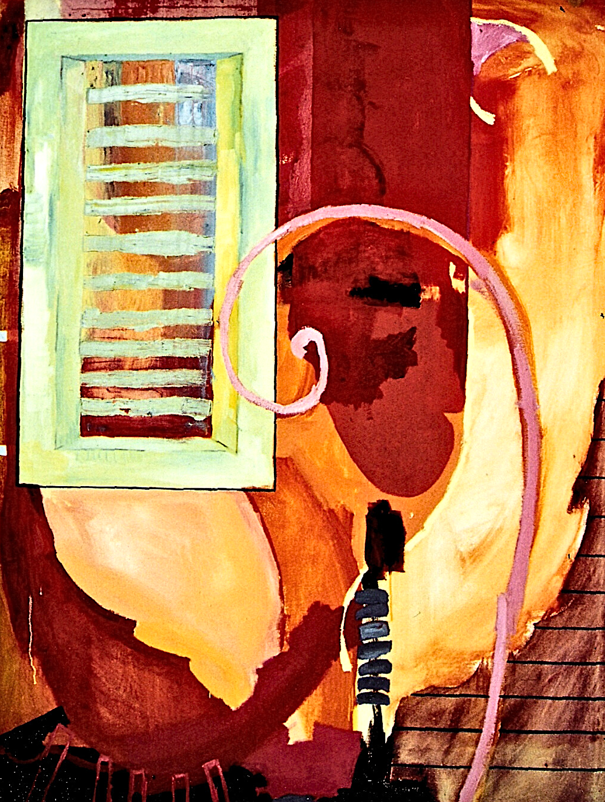 Window in Red | Oil on Canvas | 850mmw x 1500mmh PRIVATE OWNER
