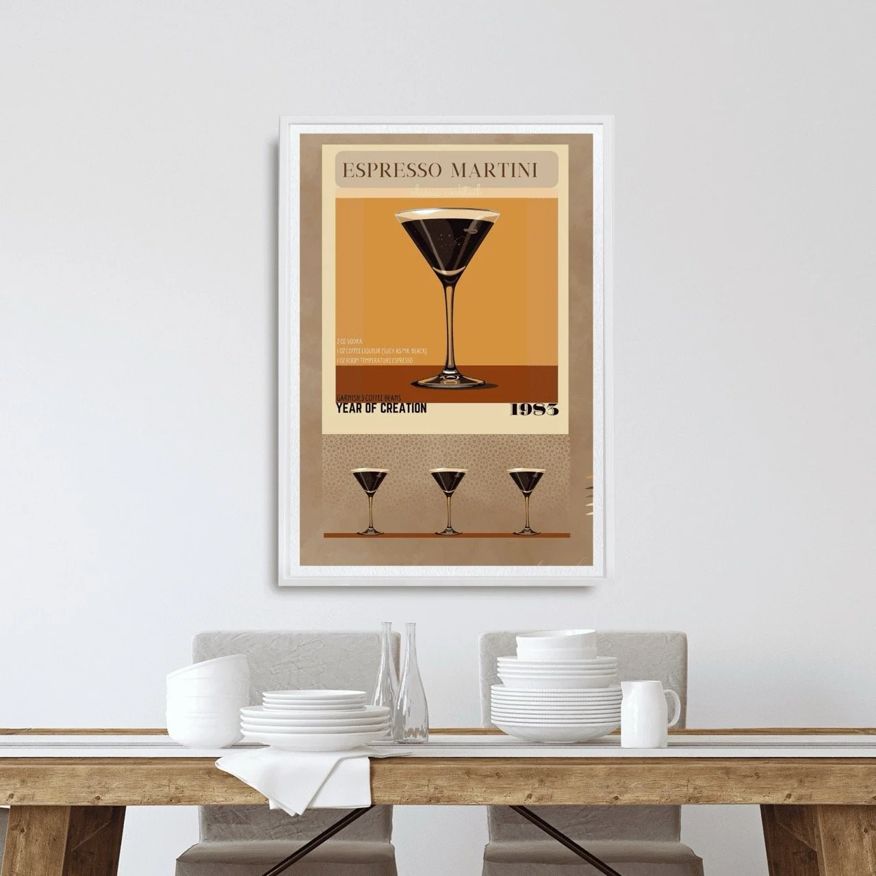 Espresso Martini Cocktail Culture Wall Art Print, Eternal Art Prints - Eternal Art & Design