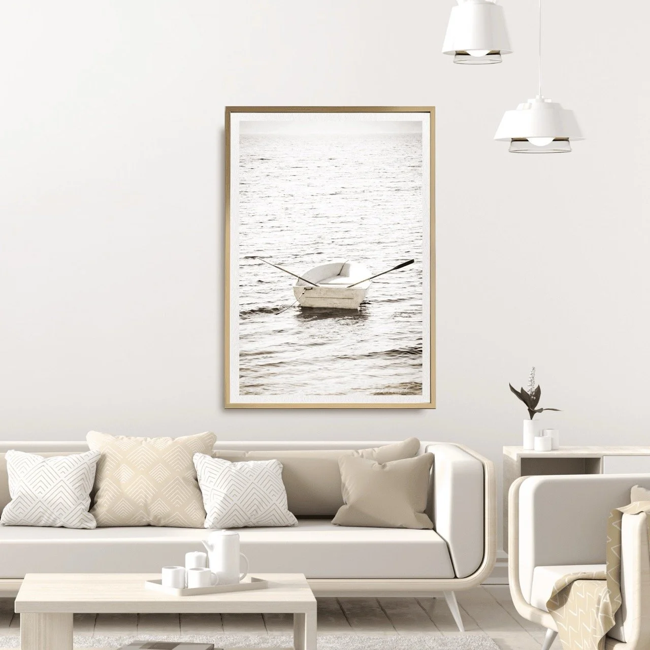 Nautical Rustic Tranquil Rowboat Wall Art Print, Eternal Art Prints - Eternal Art & Design