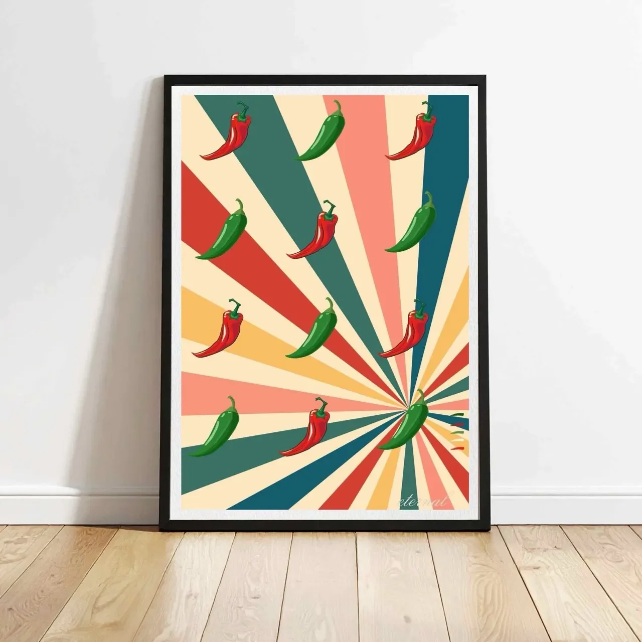 black framed chilli print I10058 Large cnr_converted.webp