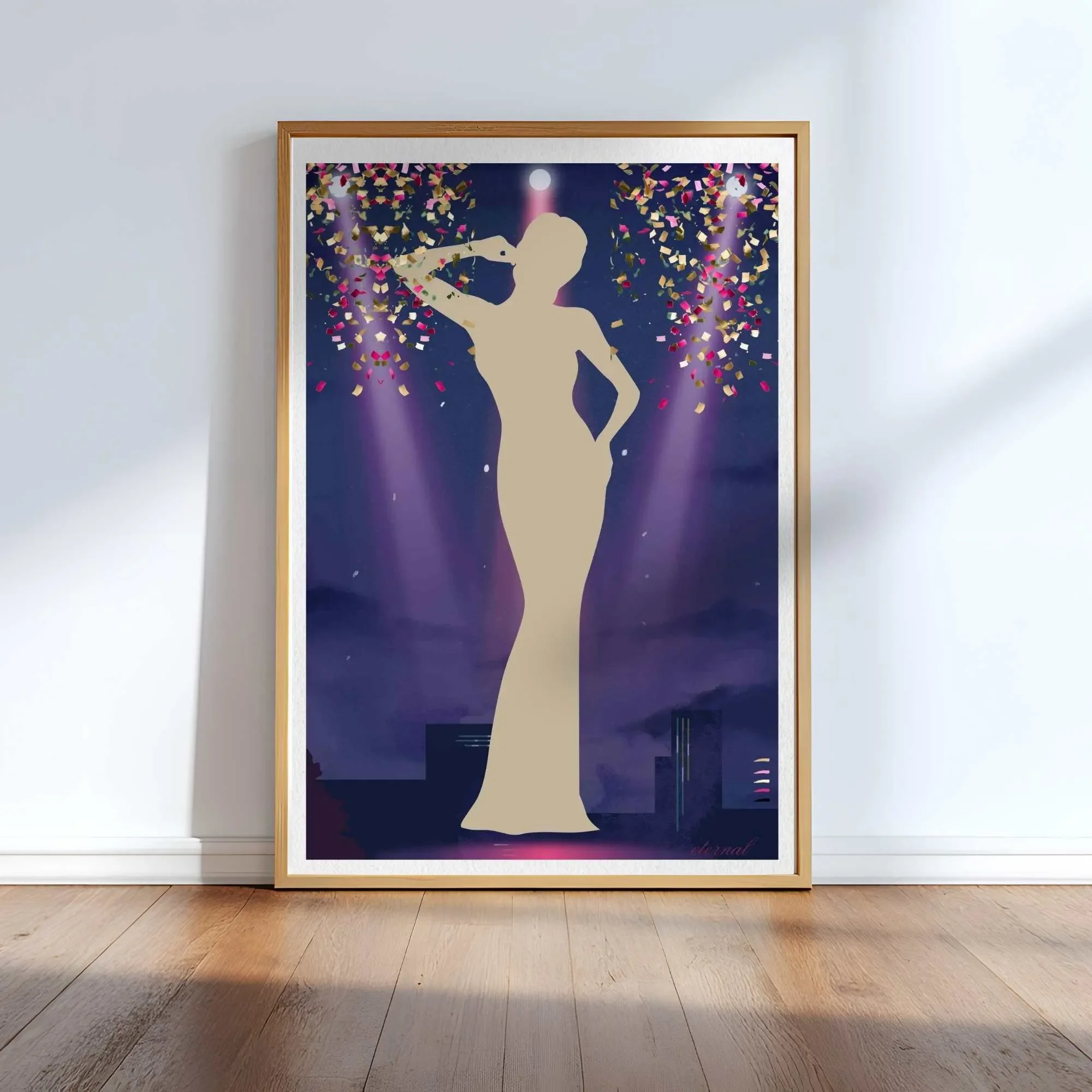 Stage Icon in Purple Art Print - Sydney Artist, Eternal Art Prints