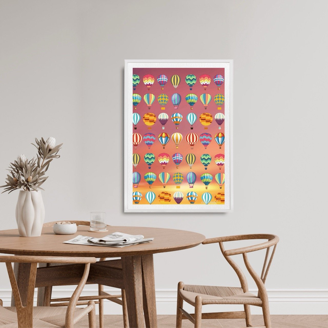 Sunset Balloon Adventure Art Print - Sydney Artist, Eternal Art Prints - Eternal Art & Design
