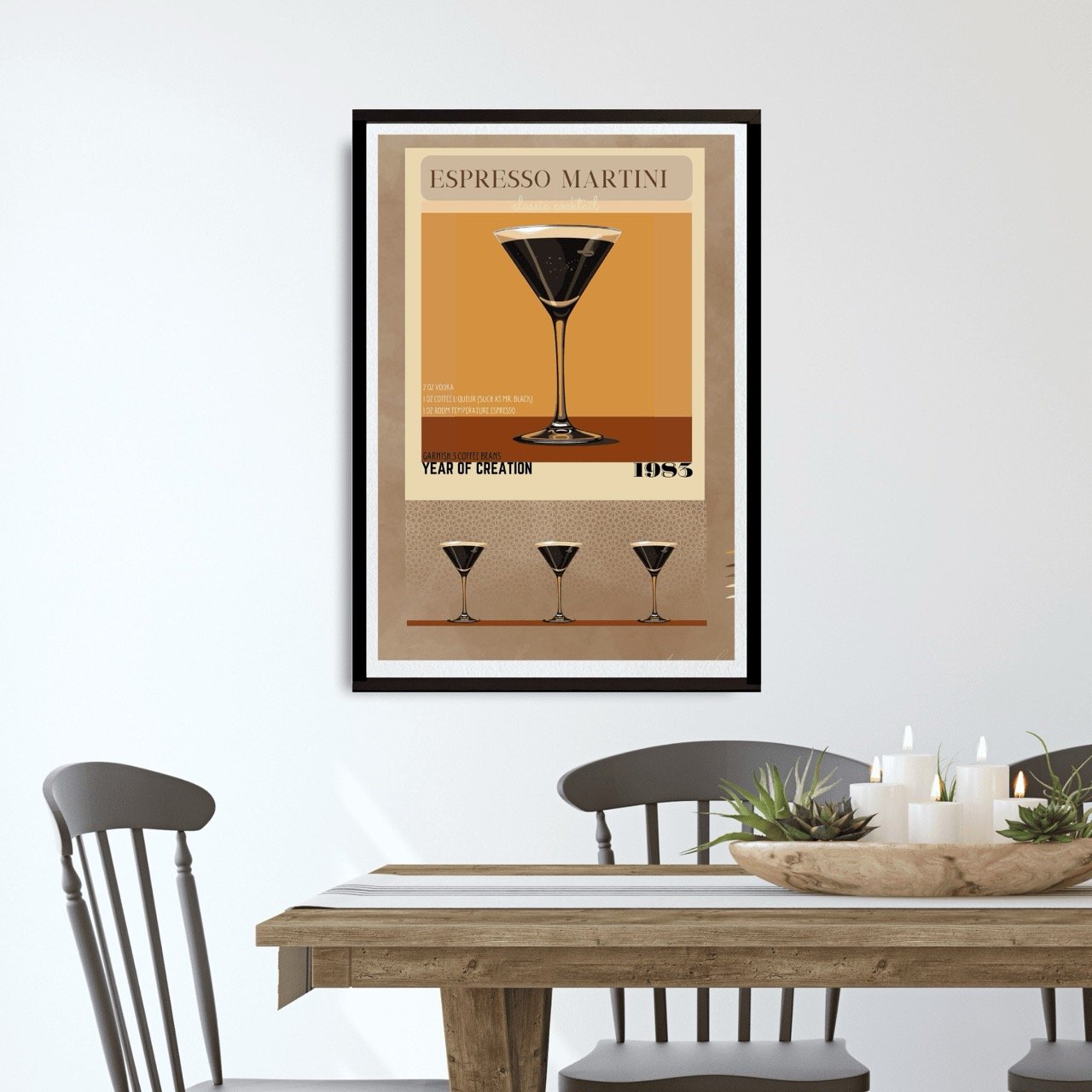Espresso Martini Cocktail Culture Wall Art Print, Eternal Art Prints - Eternal Art & Design