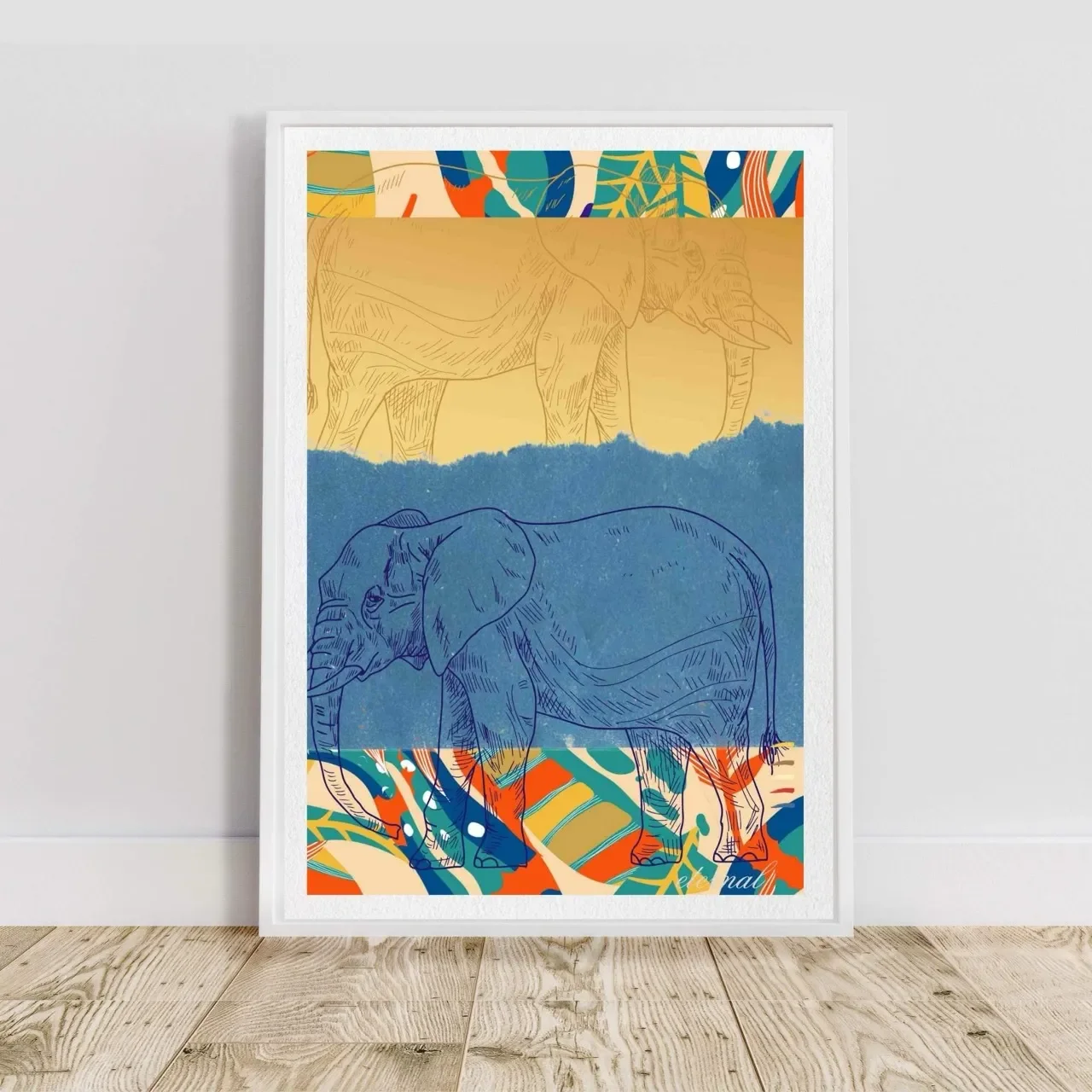 white framed print A10003 Large cnr_converted.webp