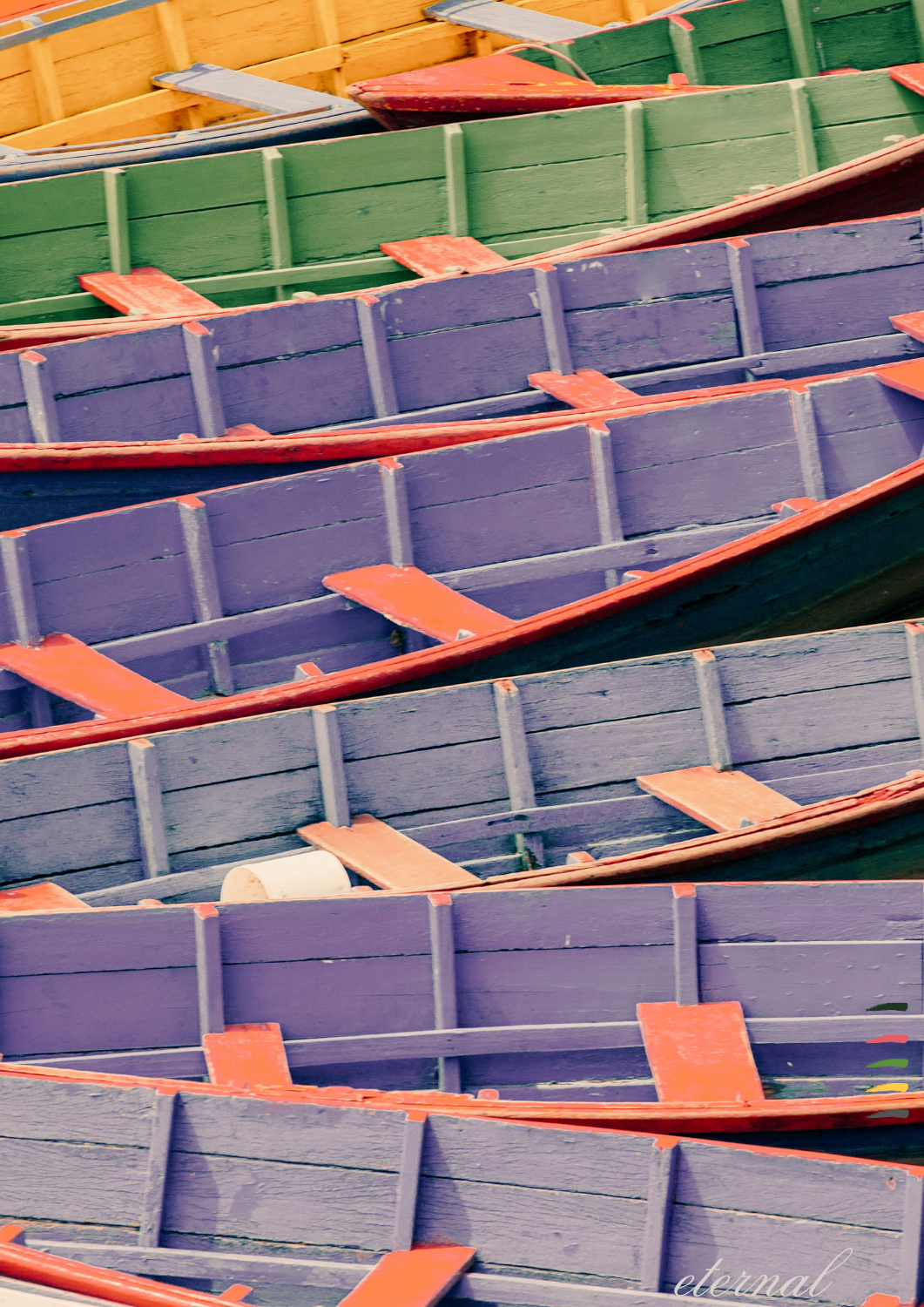 Boat Bows Abstract Patterns Mauve Wall Art, Eternal Art Prints