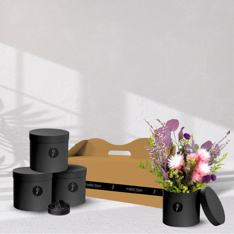 Chartreuse Meadow Bouquet Gift Box - Eternal Stems. Handcrafted dried & preserved arrangement. - Eternal Art & Design