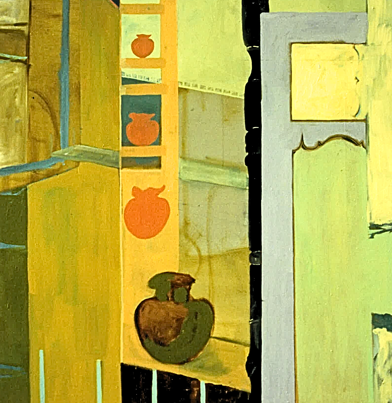 Architectural Spaces Brown Vase | Oil on Canvas | 1000mmw x 1000mmh PRIVATE OWNER