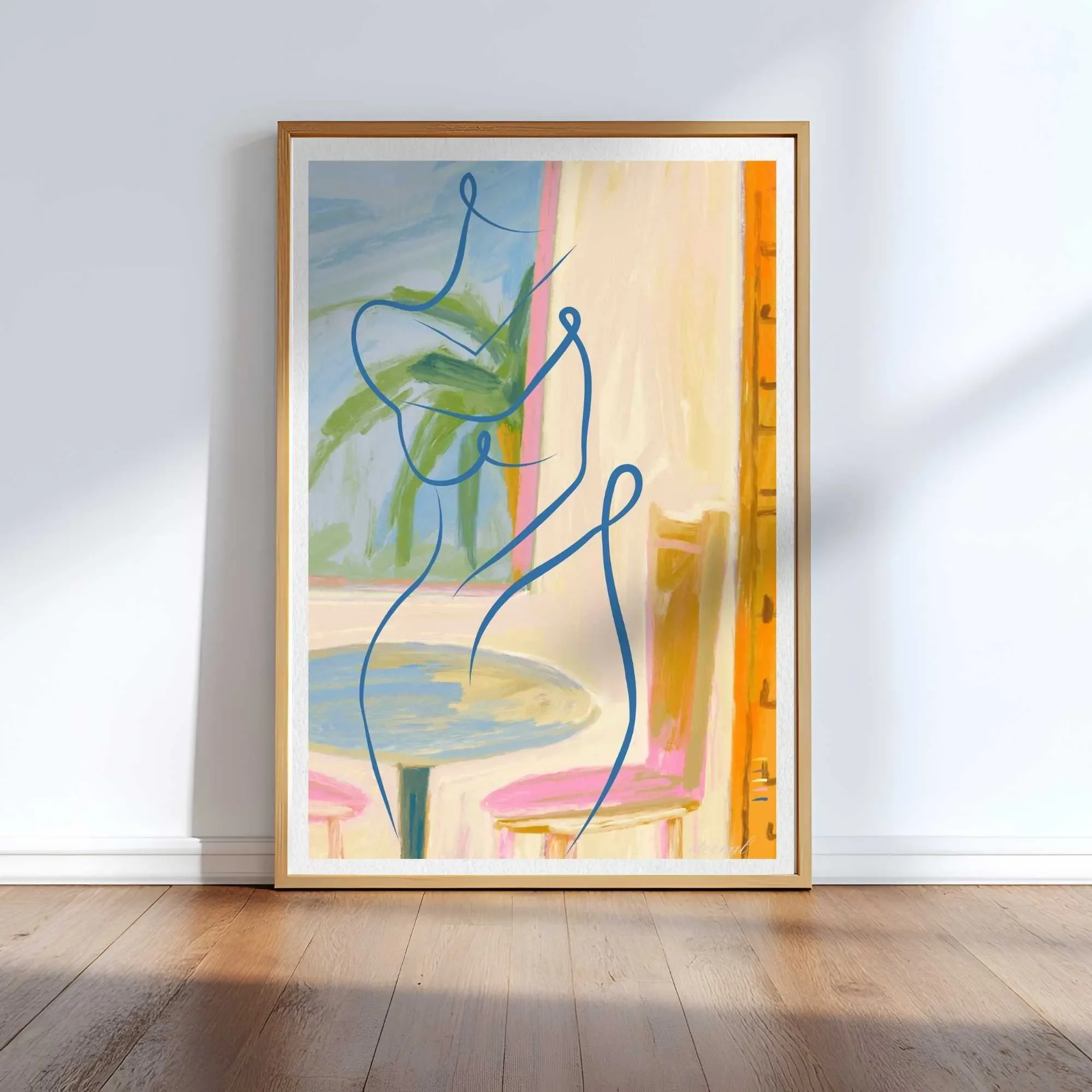 Nude Female with Summery Interior Art Print, Sydney Artist - Eternal Art Prints