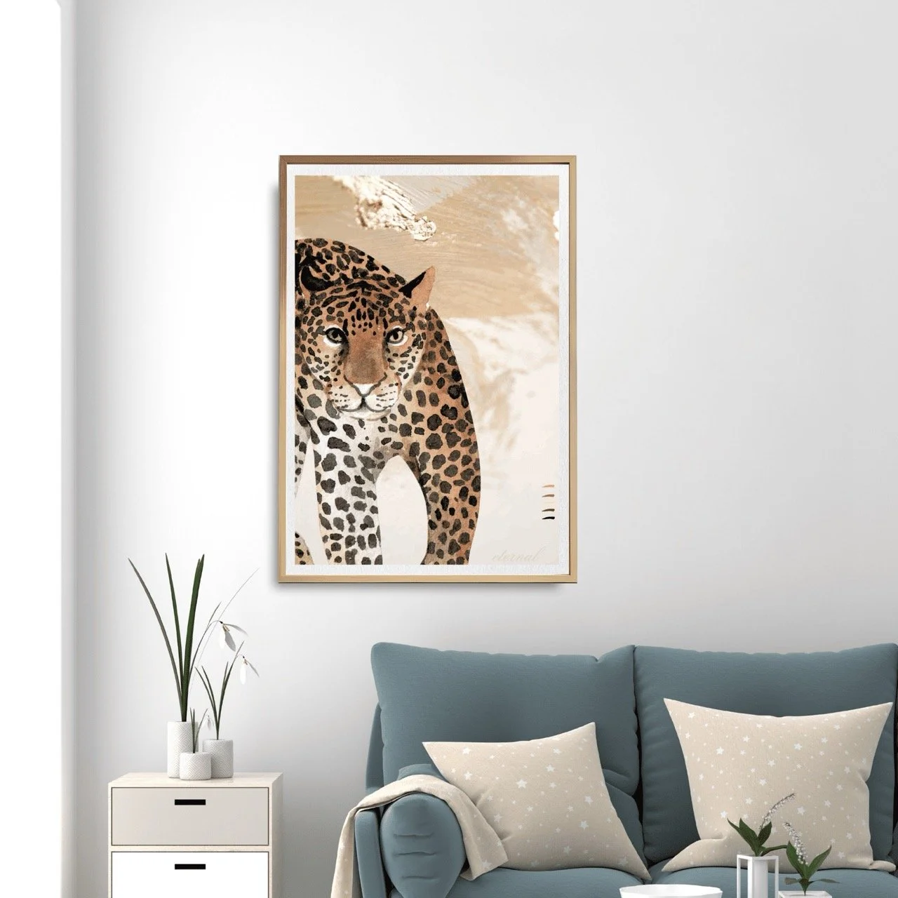 Cheetah Big Cat Wall Art Print - Sydney Artist, Eternal Art Prints - Eternal Art & Design