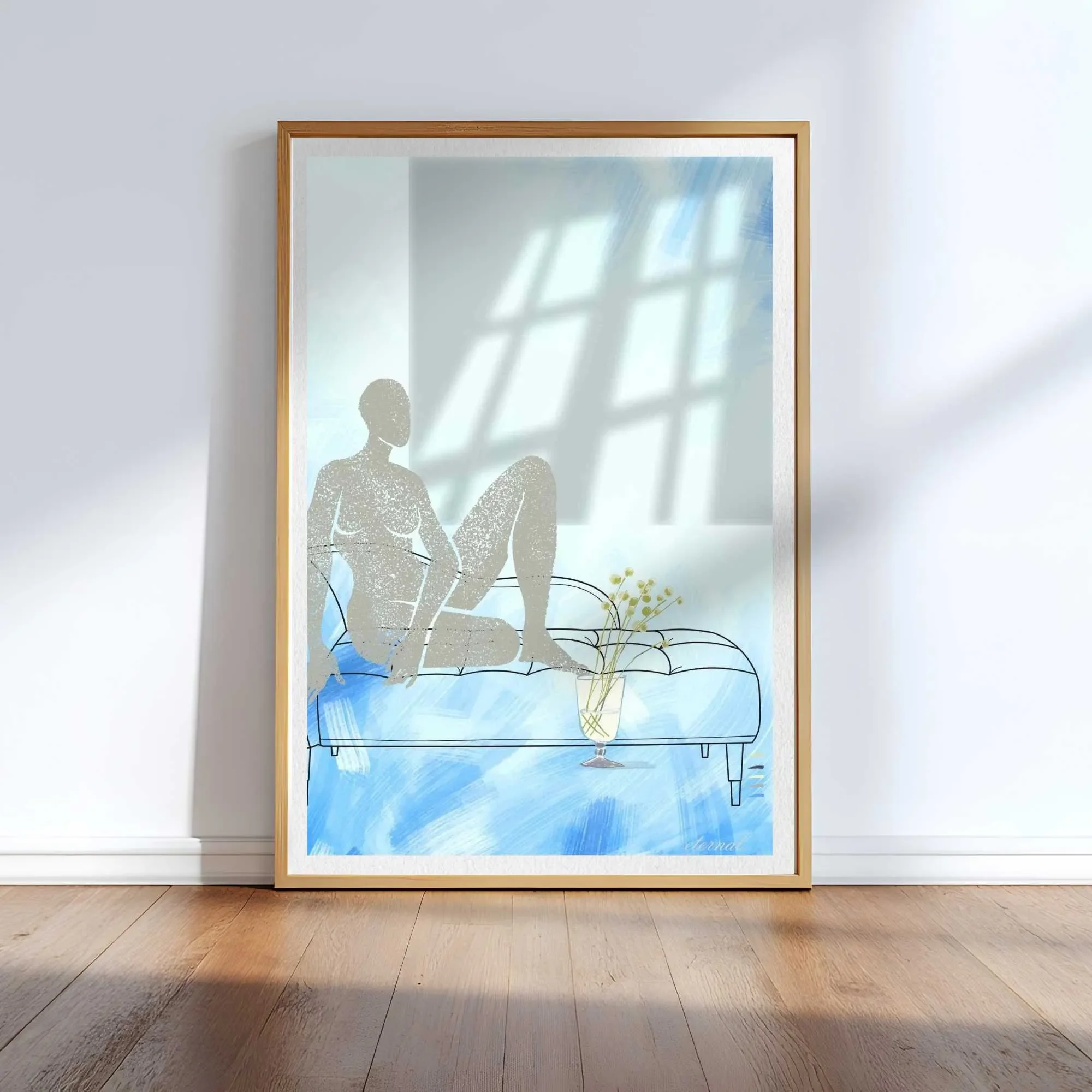 Tranquil Muse: Seated Female Nude Art Print, Sydney Artist - Eternal Art Prints