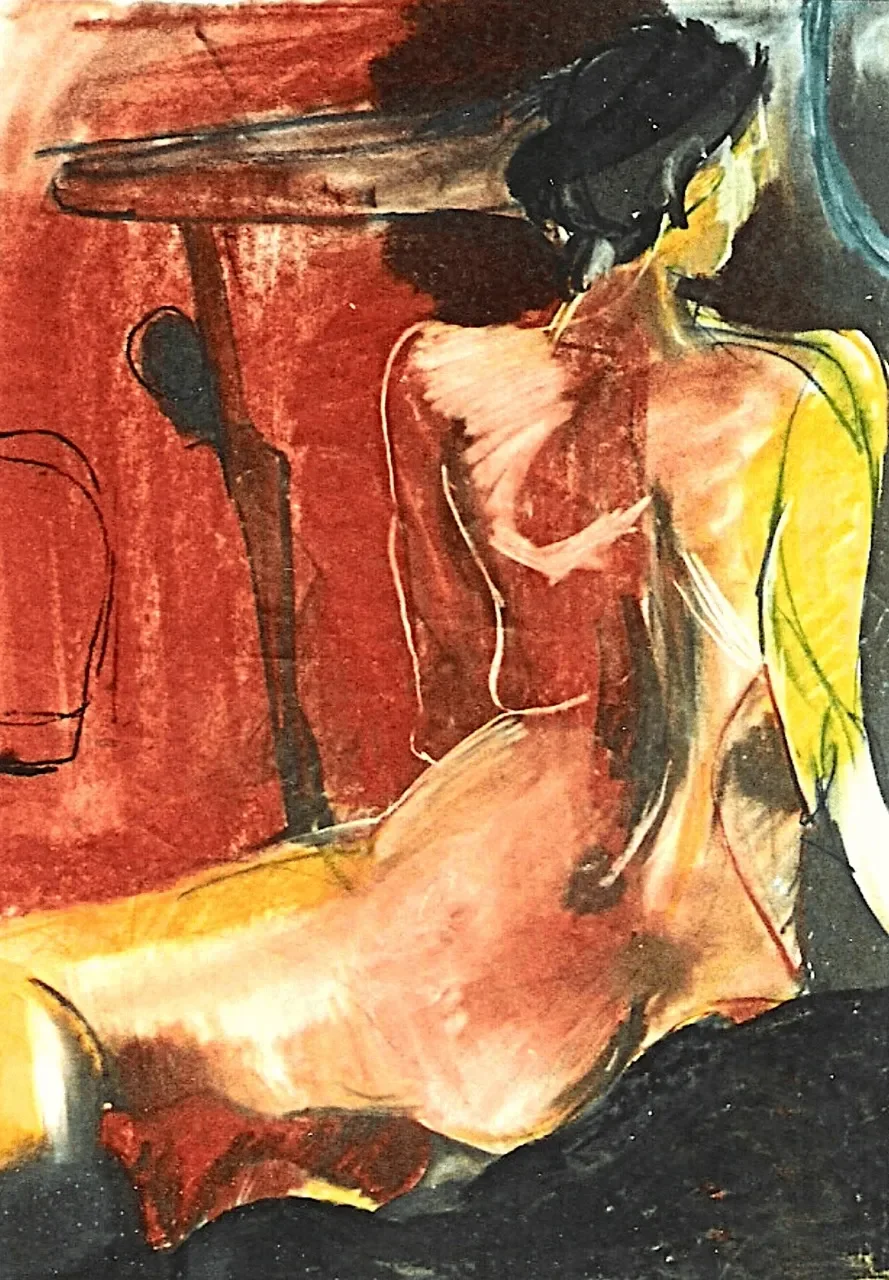 Female Form on daybed  | Soft Pastel on Stonehenge | 594mmw x 420mmh     PRIVATE OWNER