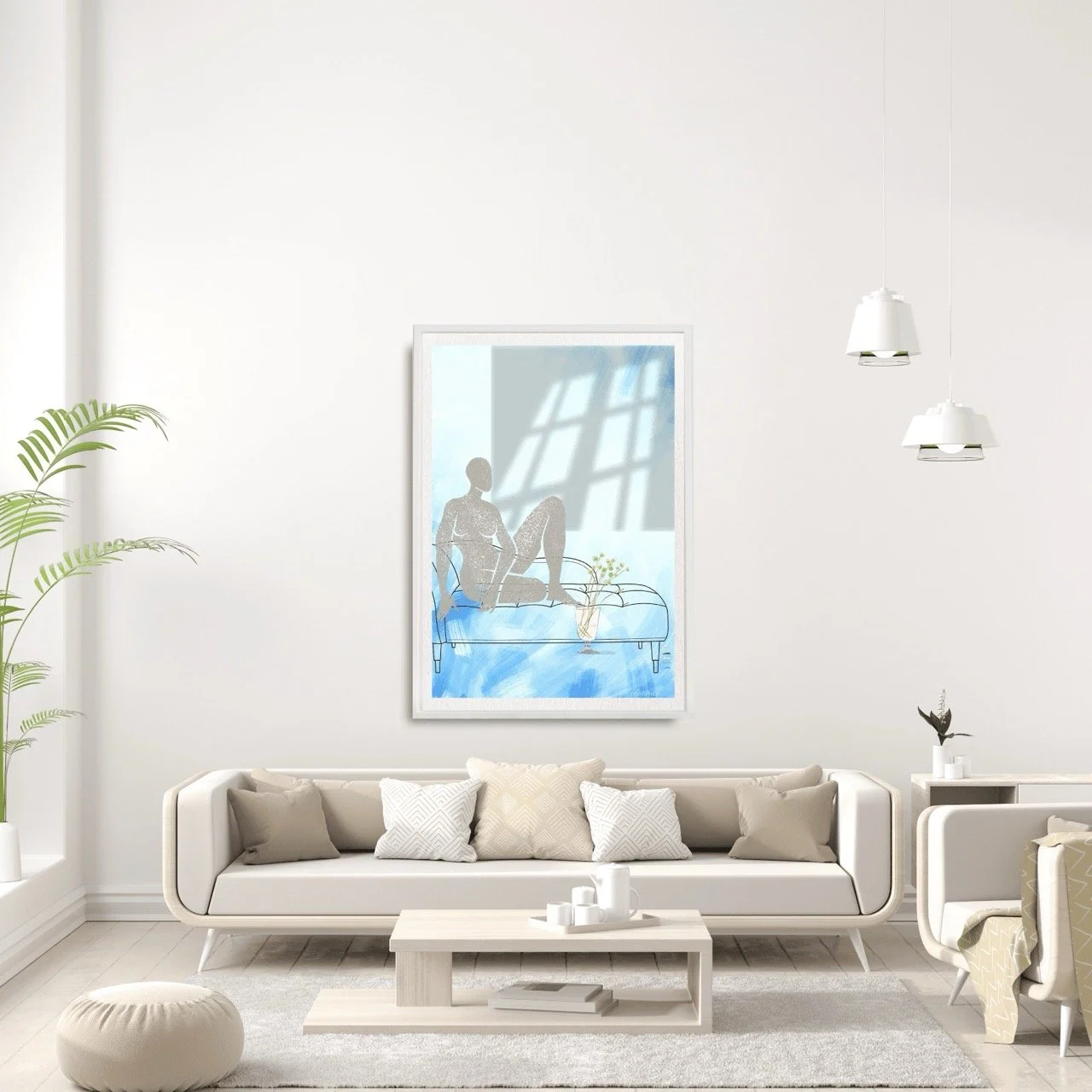 Tranquil Muse: Seated Female Nude Art Print, Sydney Artist - Eternal Art Prints - Eternal Art & Design