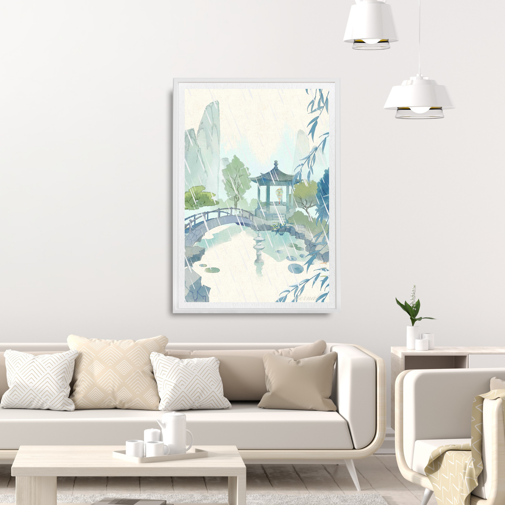 Oriental Japanese Pergoda Wall Art Print, Eternal Art Prints - Eternal Art & Design