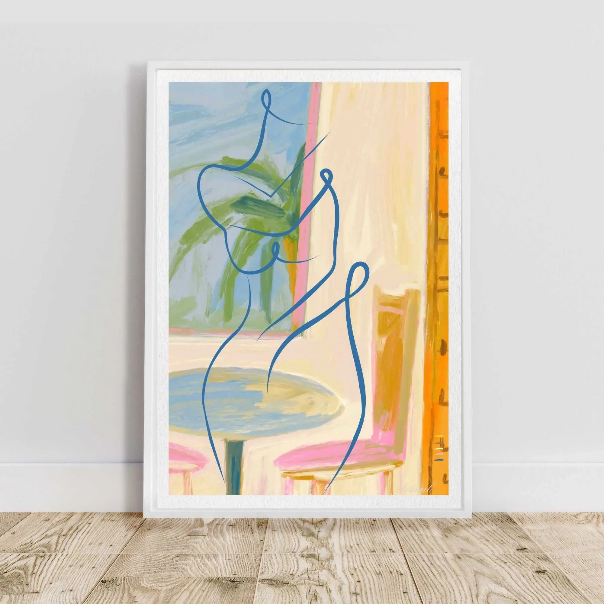 white framed nude sketch N10039 cnr_converted.webp