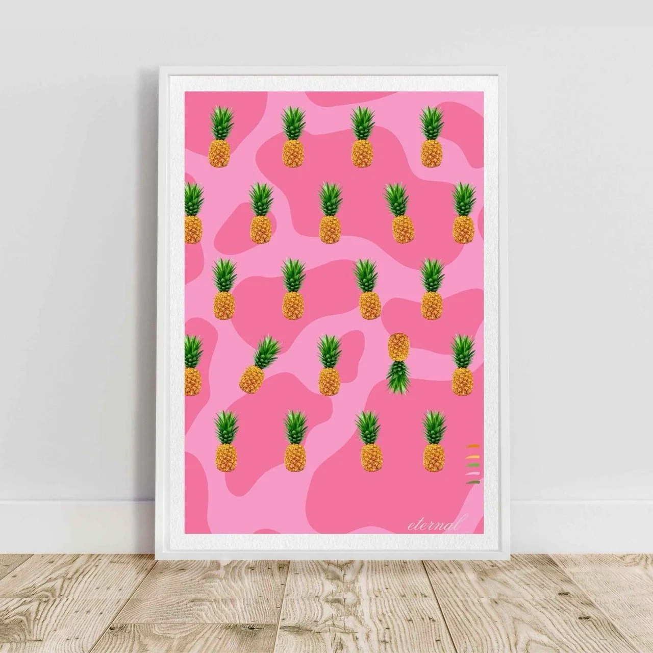 Pineapple passion Retro Wall Art Print, Eternal Art Prints