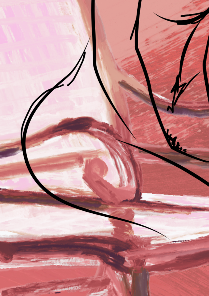 Female Form in Red Wall Art Print, Sydney Artist - Eternal Art & Design - Eternal Art & Design