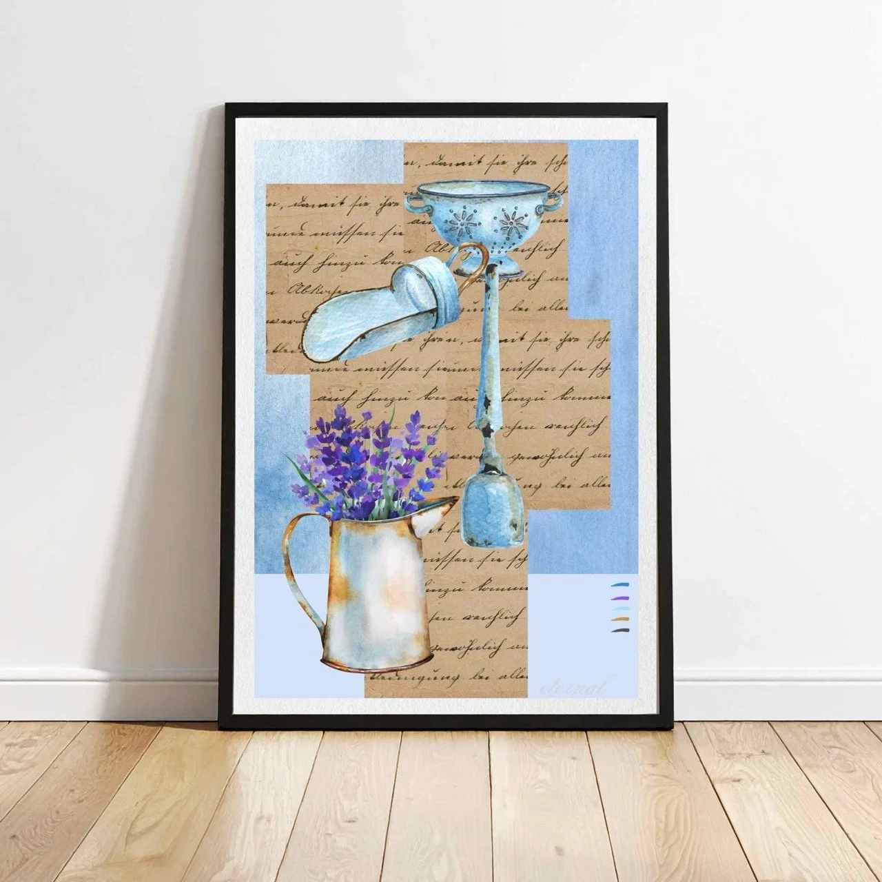 Vintage Charm in Lavender Blue Print - Special Edition Wall Art Eternal Art Prints